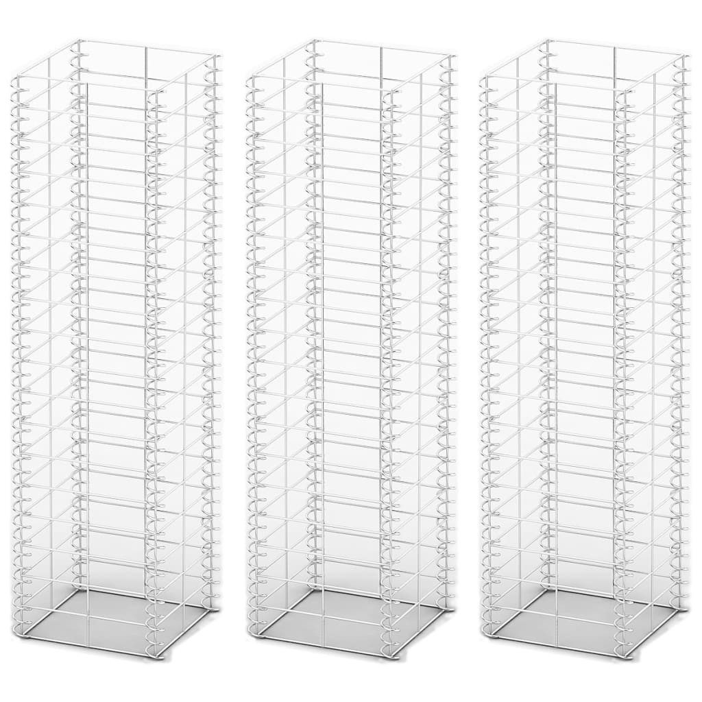 vidaXL Gartenzaun Gabionen-Set 3-tlg. Verzinkter Draht günstig online kaufen