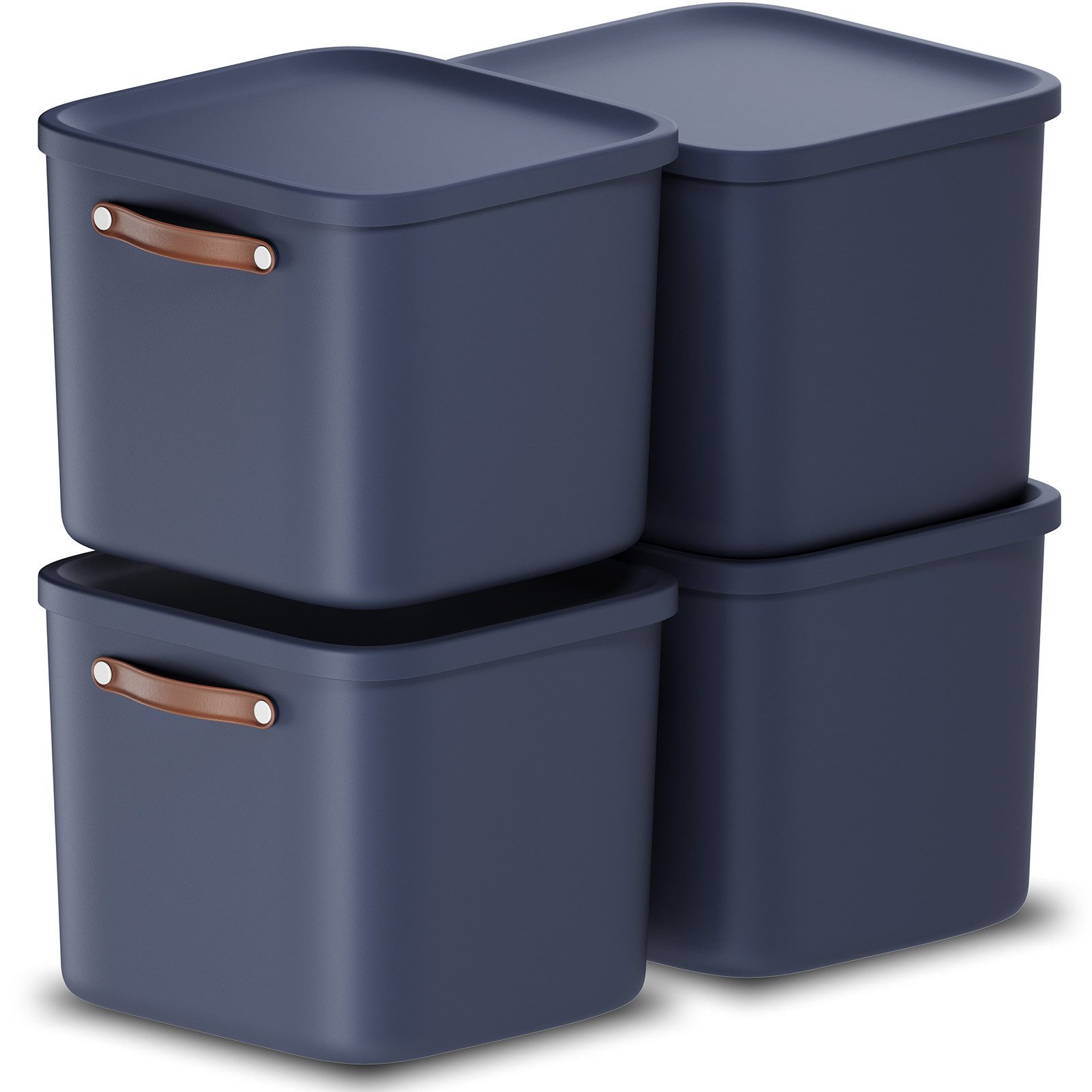ROTHO Aufbewahrungsbox 4er-Set Kiste mit Deckel günstig online kaufen