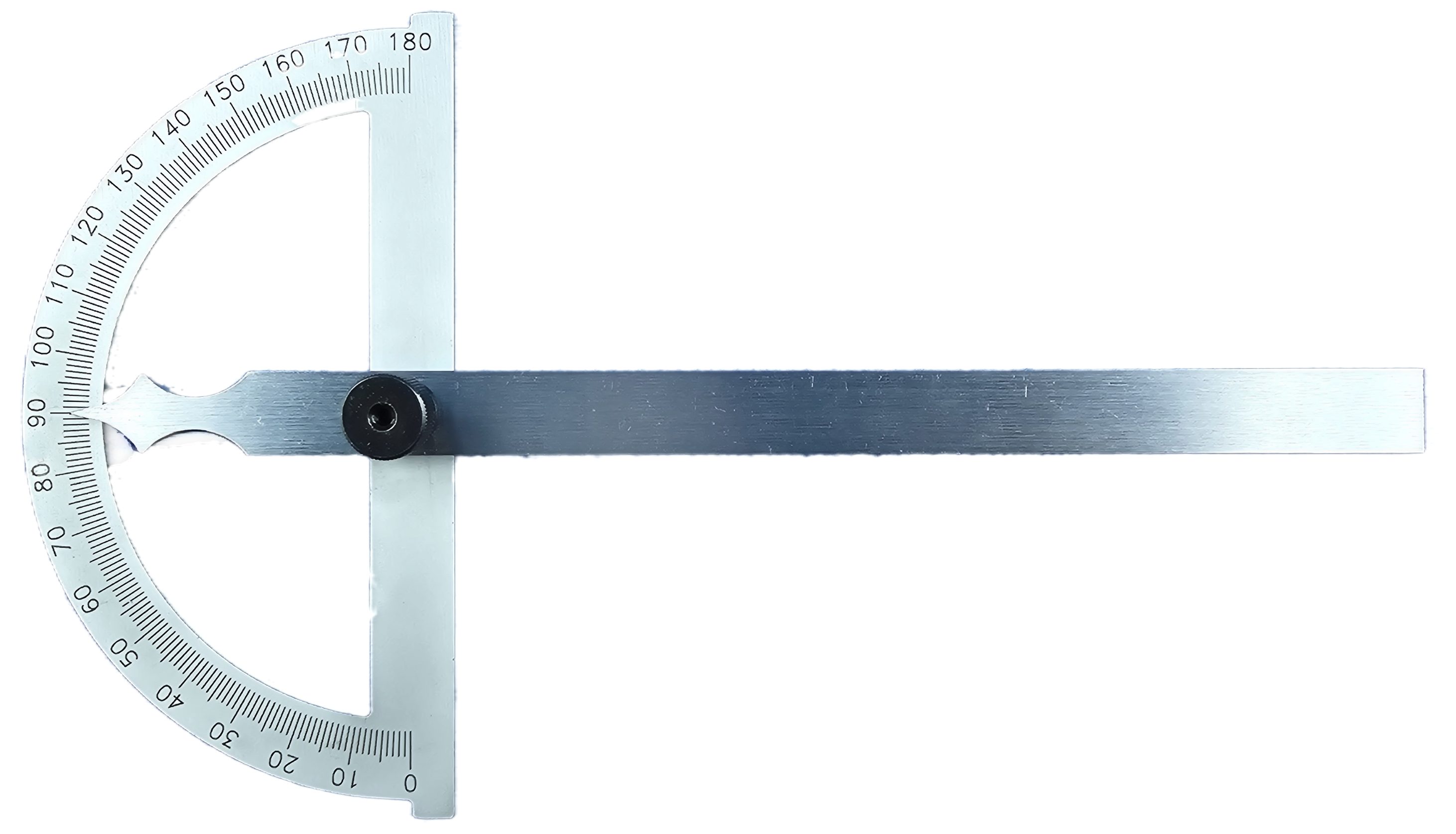 WRS Winkelmesser WRS Winkelmesser Gradmesser aus Stahl, mattverchromt, im Etui, 0-180°