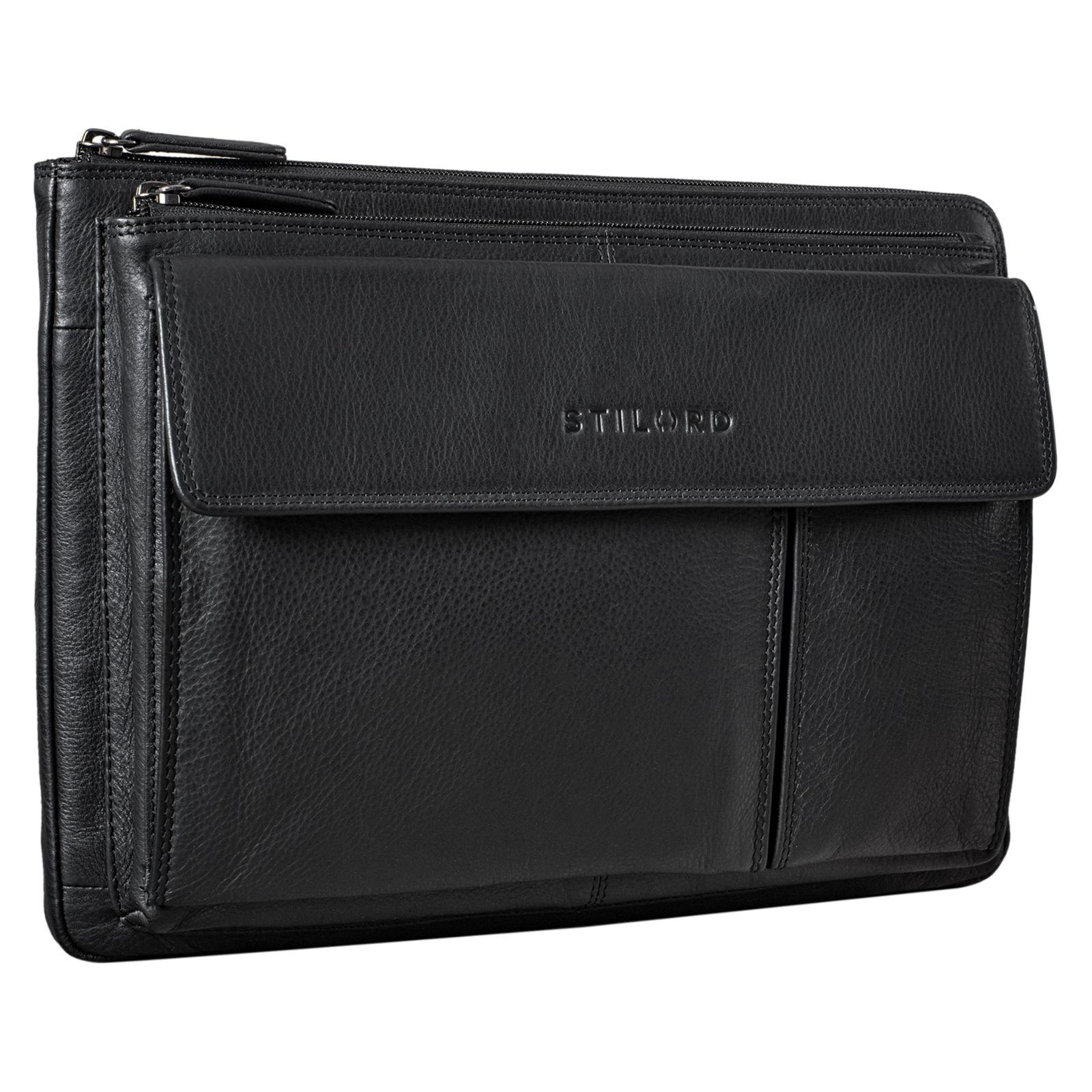 STILORD Konferenzmappe "Dalton" Arbeitsmappe A4 Leder