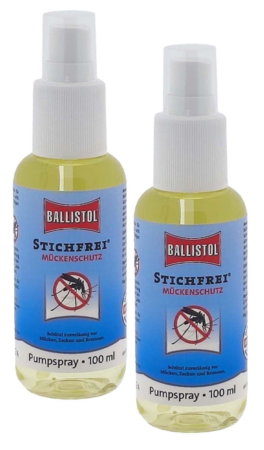 Ballistol Захист від комах-Spray 2x Ballistol Stichfrei Pump Spray 100 ml Stück, 2-tlg., Захист від комах Ballistol Stichfrei Mückenschutz Zeckenschutz