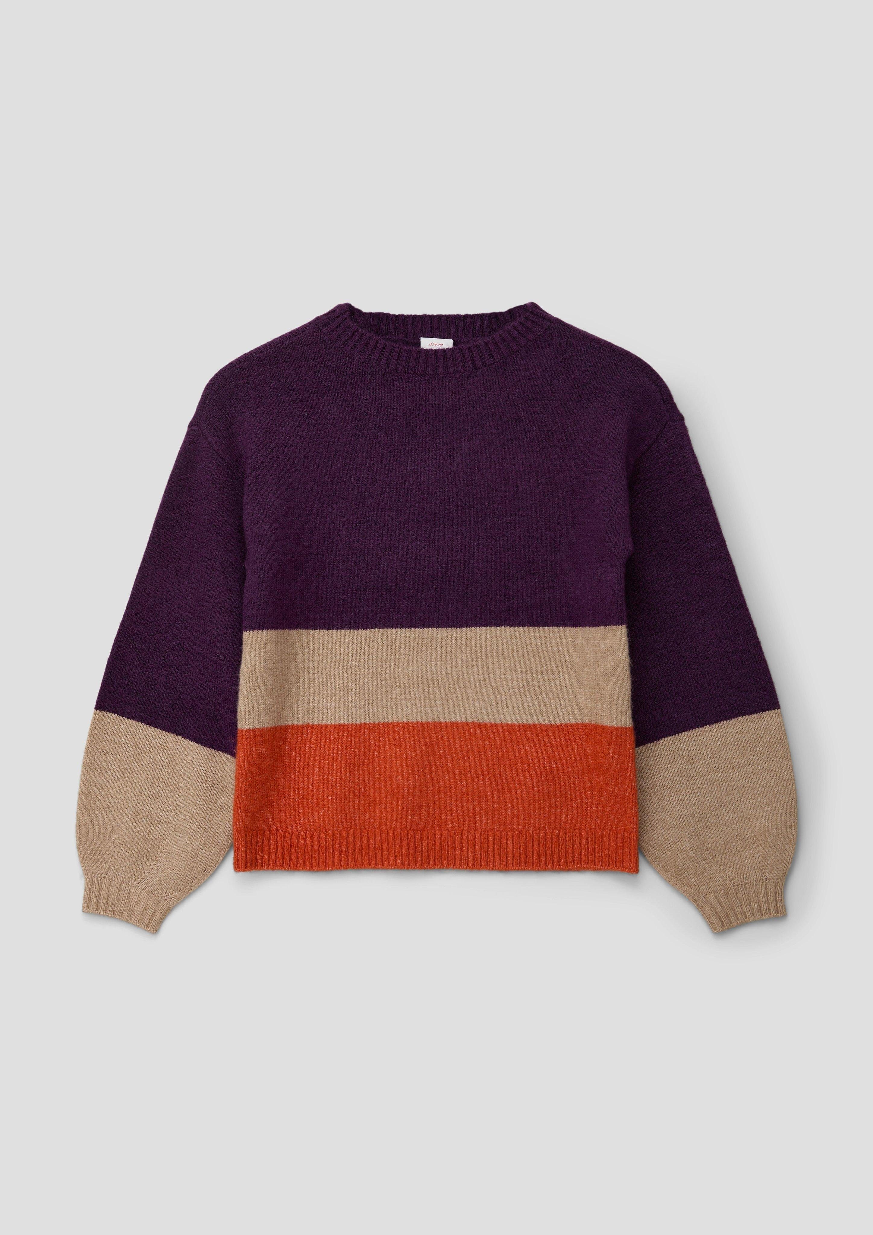 Strickpullover Strickpullover mit Colour Blocking