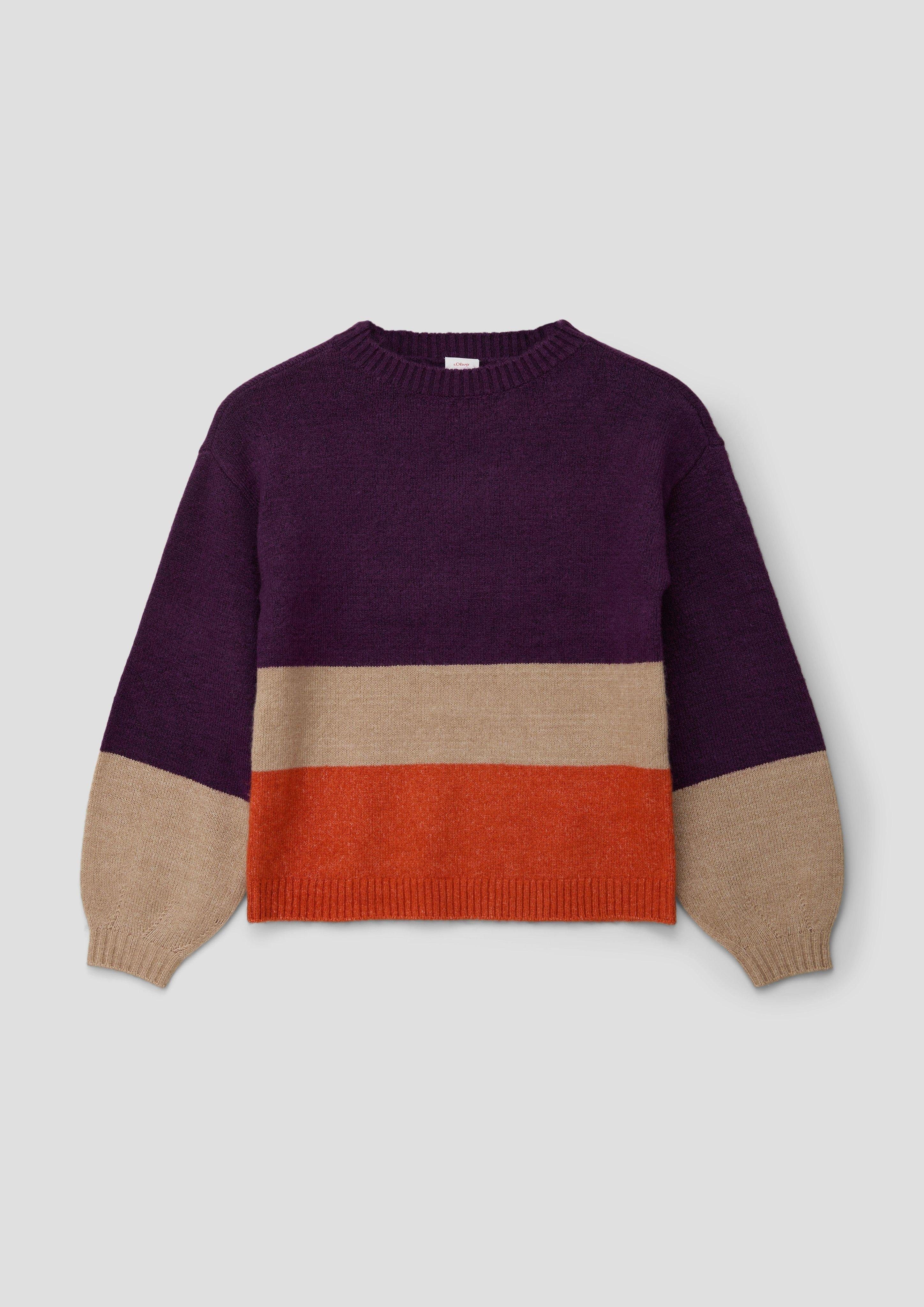 s.Oliver Strickpullover Strickpullover mit Colour Blocking