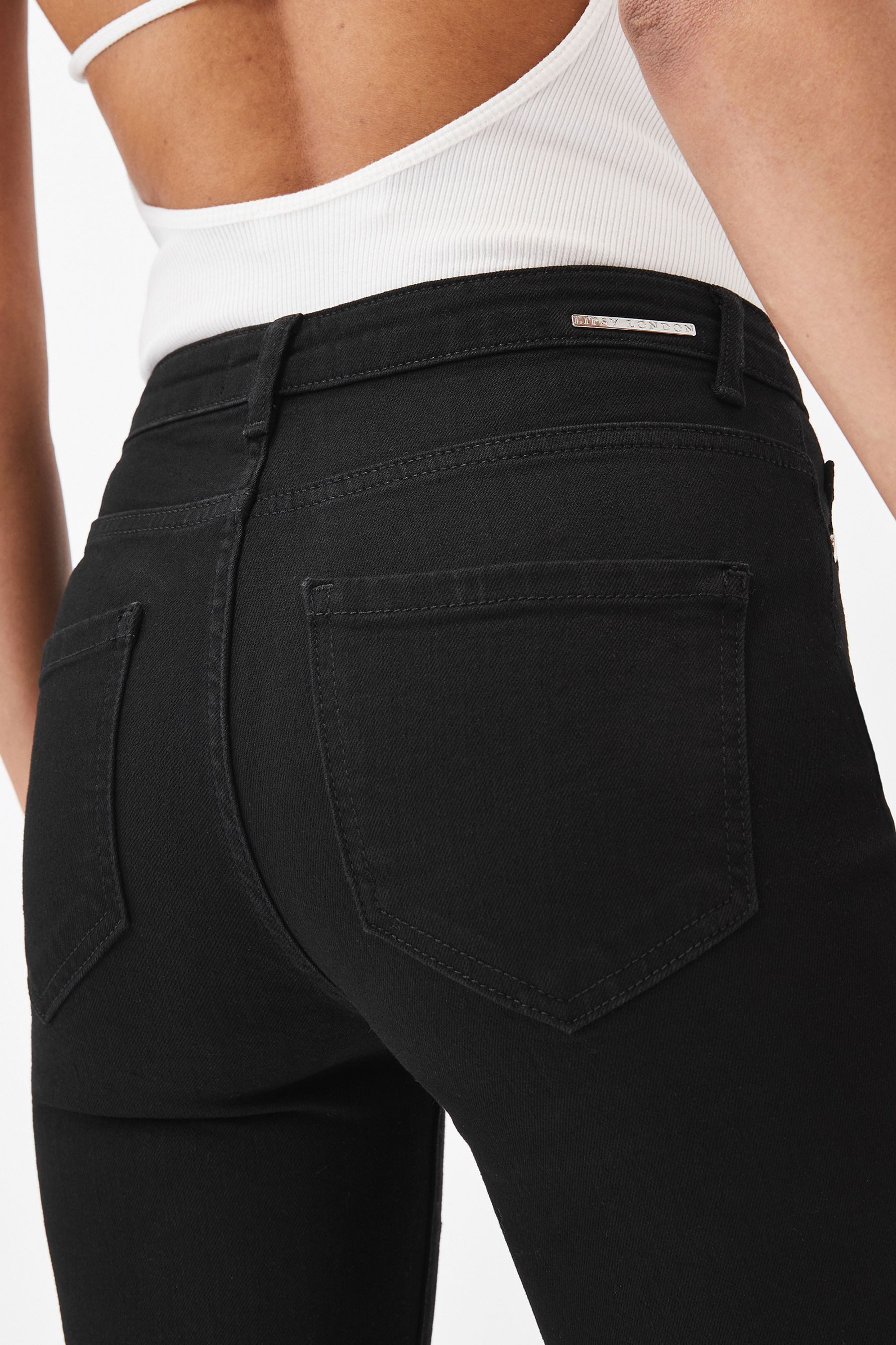 LIPSY Schlagjeans Ausgestellte Jeans mit mittlerem Bund, Regular (1-tlg)