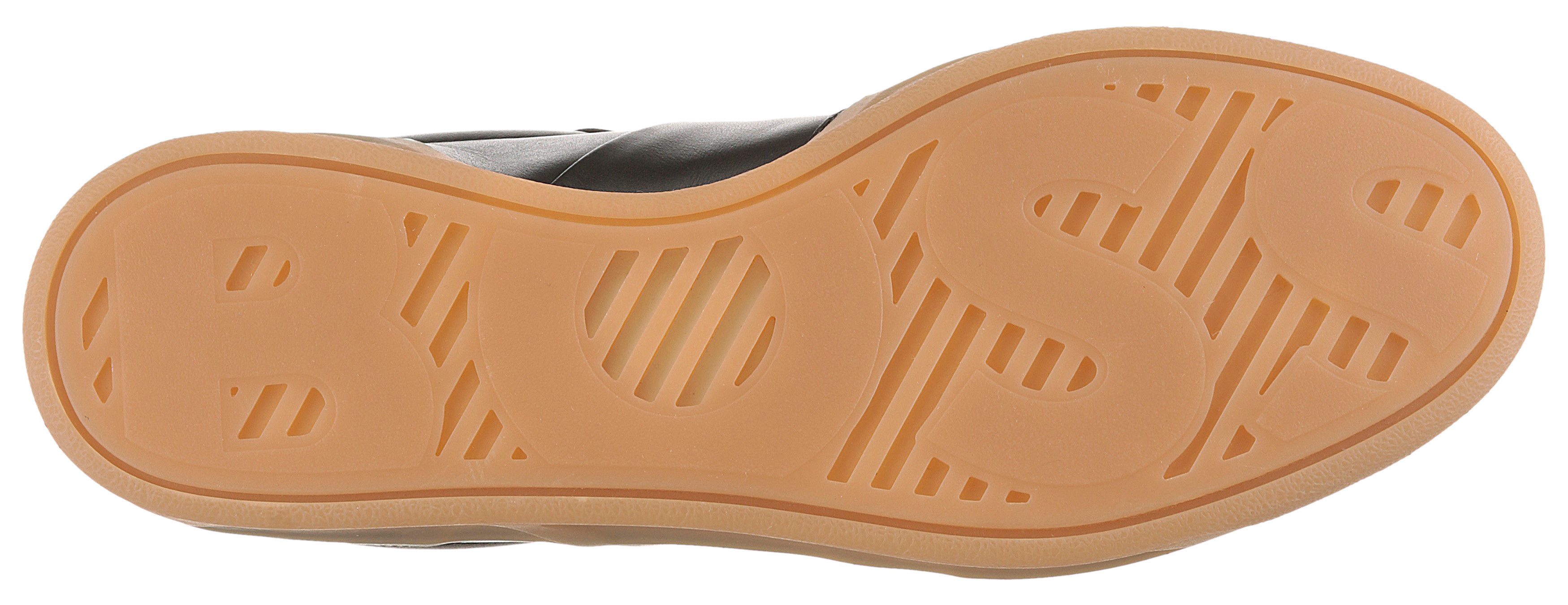 BOSS Brenta_Tenn Sneaker Freizeitsneaker, Schnürschuh, Retro-Sneaker, honigfarbene Laufsohle