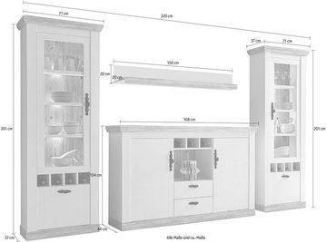 Home affaire Wohnwand Florenz 9, (Set, 4-St)