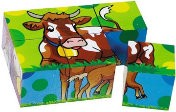 Eichhorn Puzzle 6 Teile Kinder Würfel Puzzle Holz Tiermotive 100005481, 6 Puzzleteile