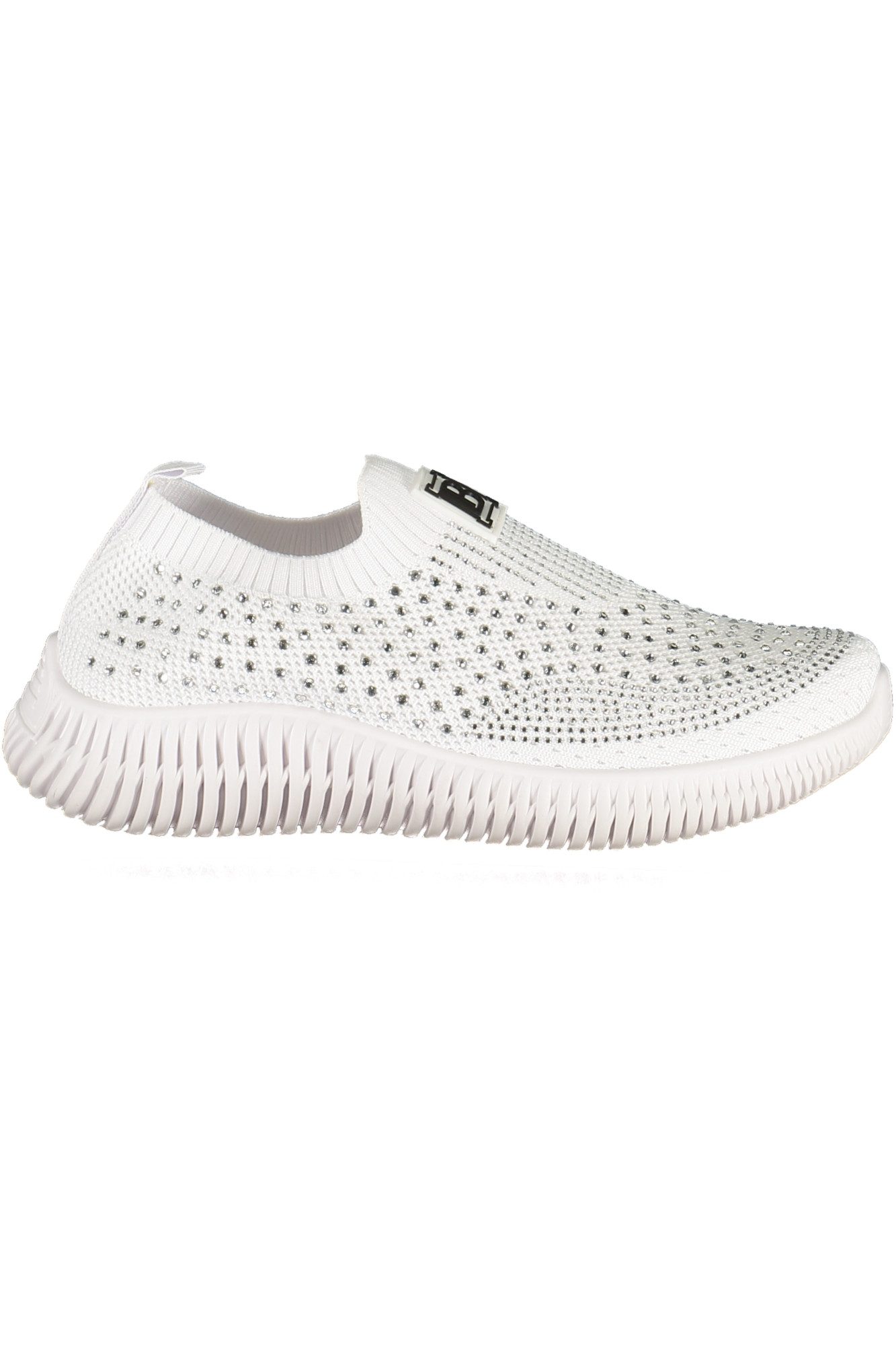 Laura Biagiotti Sneaker Eleganter Damensneaker Weiß mit Strass und