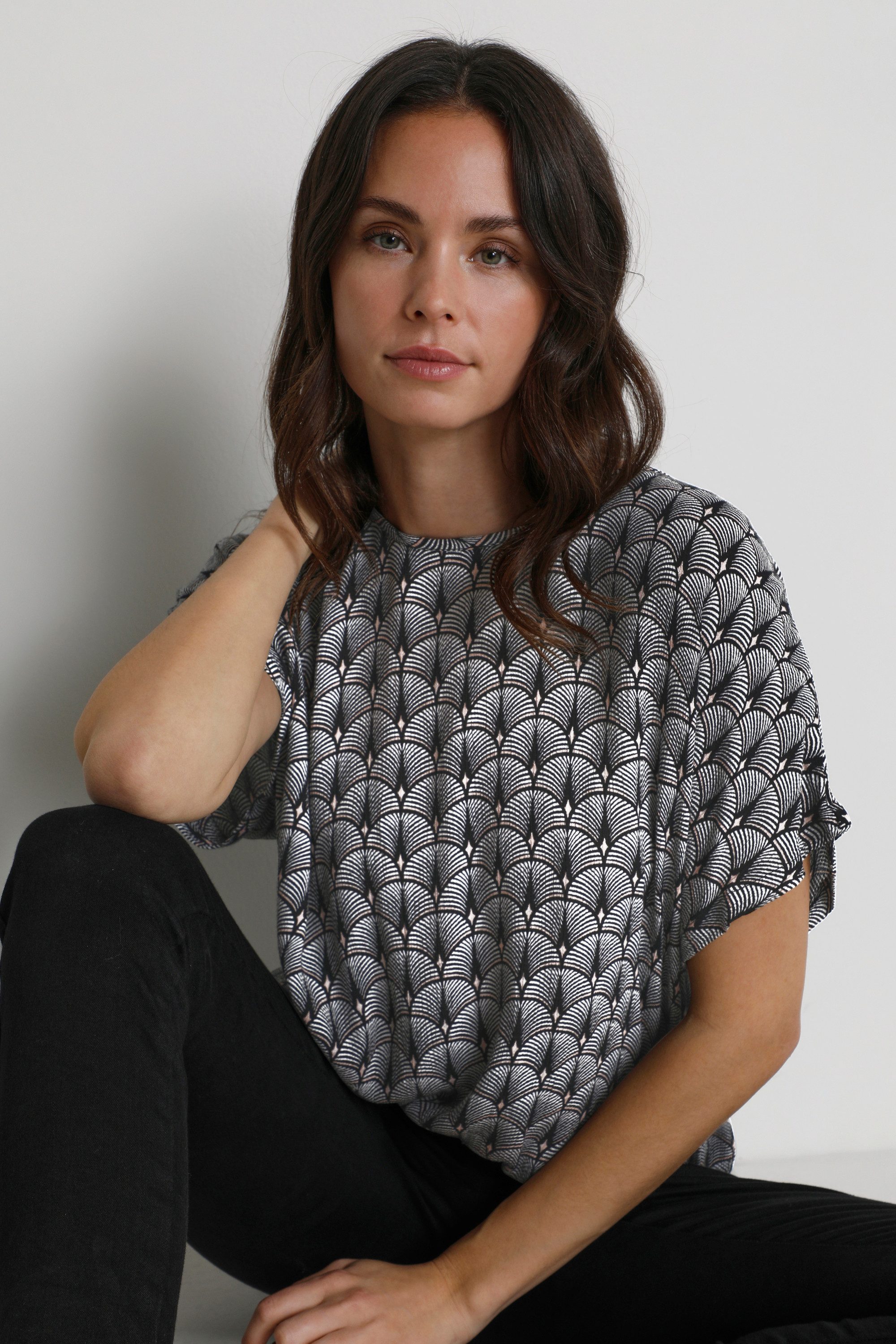 KAFFE Langarmbluse Langarm-Bluse KAedita