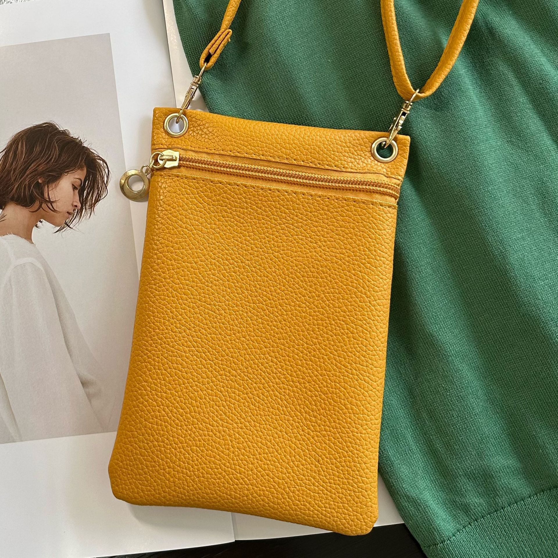 Coonoor Umhängetasche Damen Litschi Muster Handytasche günstig online kaufen