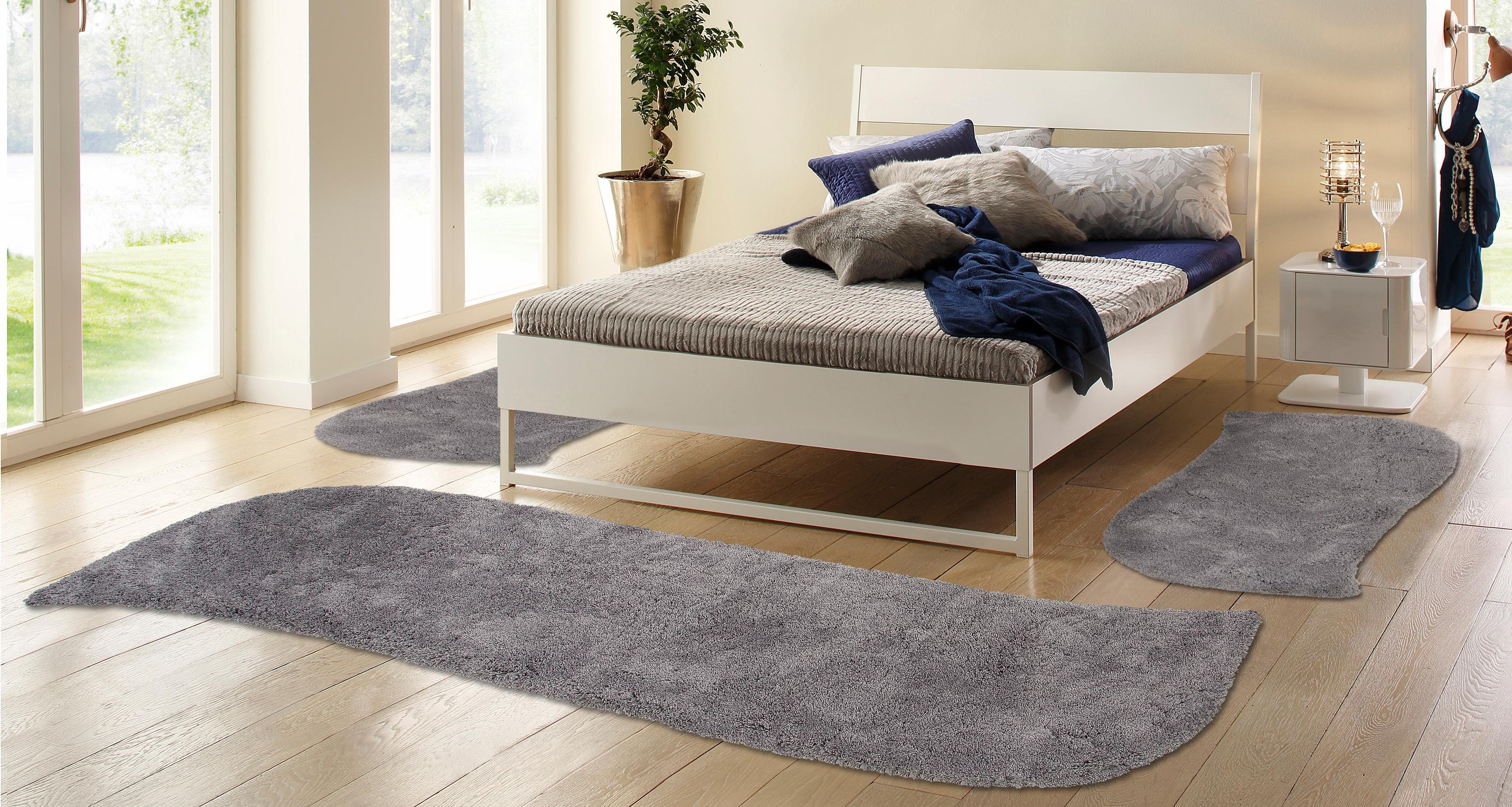 OTTO home Hochflor-Bettumrandung Desner, Höhe 35 mm, (3-tlg), Mikrofaser, weich, flauschig, Schlafzimmer, Bettvorleger, Läufer Set – Bild 4 von 5