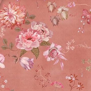 Bettwäsche Zusatzkissenbezug Tokyo Bouquet Pink, PiP Studio, Perkal, 1 teilig, Lilien, Dahlien, Punkte