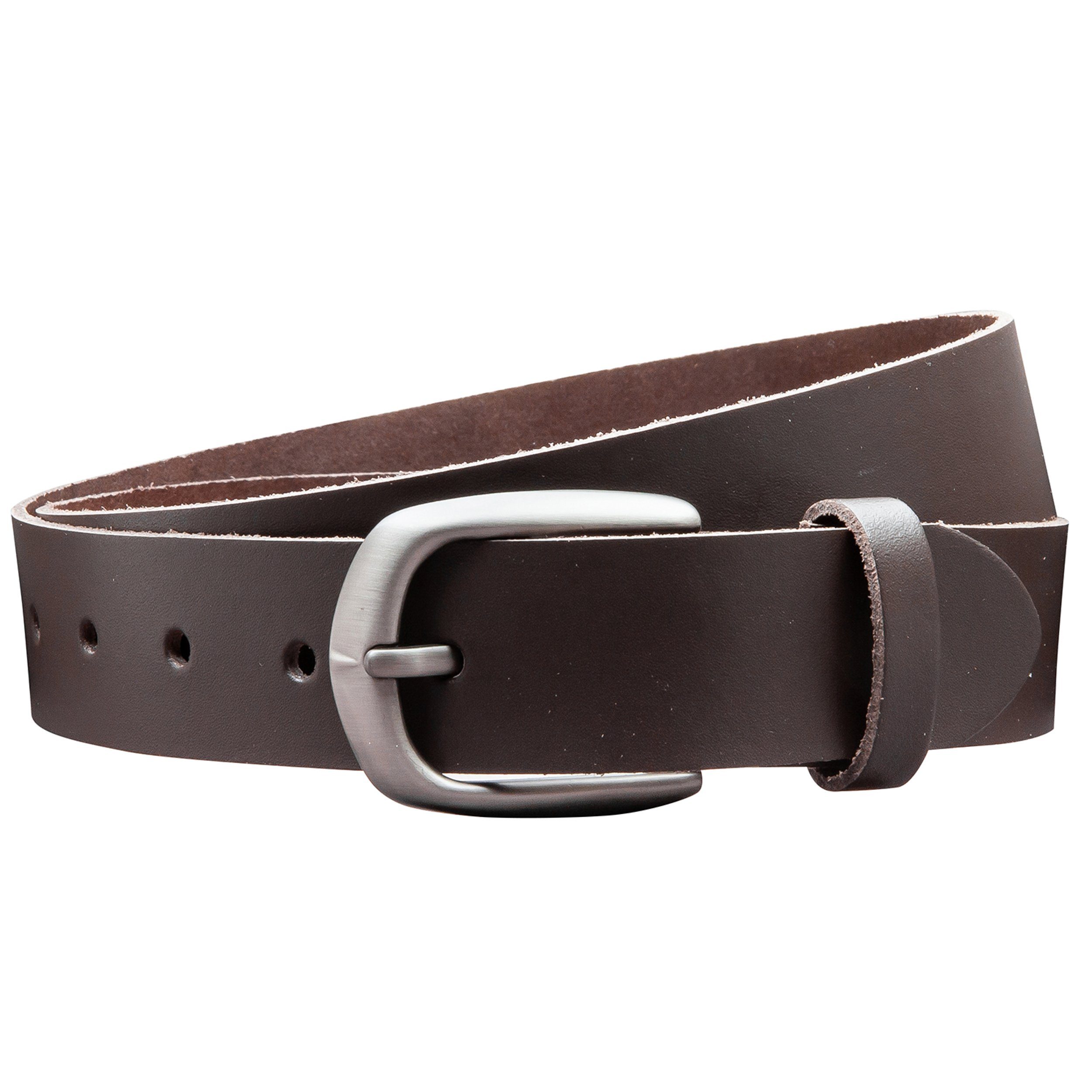 COLOGNEBELT Ledergürtel OM417-SL-Dunkelbraun MADE IN GERMANY, Dunkelbraun K günstig online kaufen
