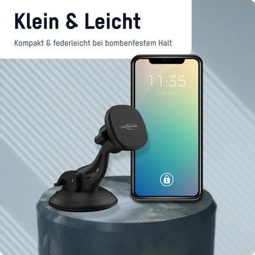 ANSMANN AG Handyhalter für PKW, LKW mit Saugnapf zur Befestigung an Frontscheibe Smartphone-Halterung