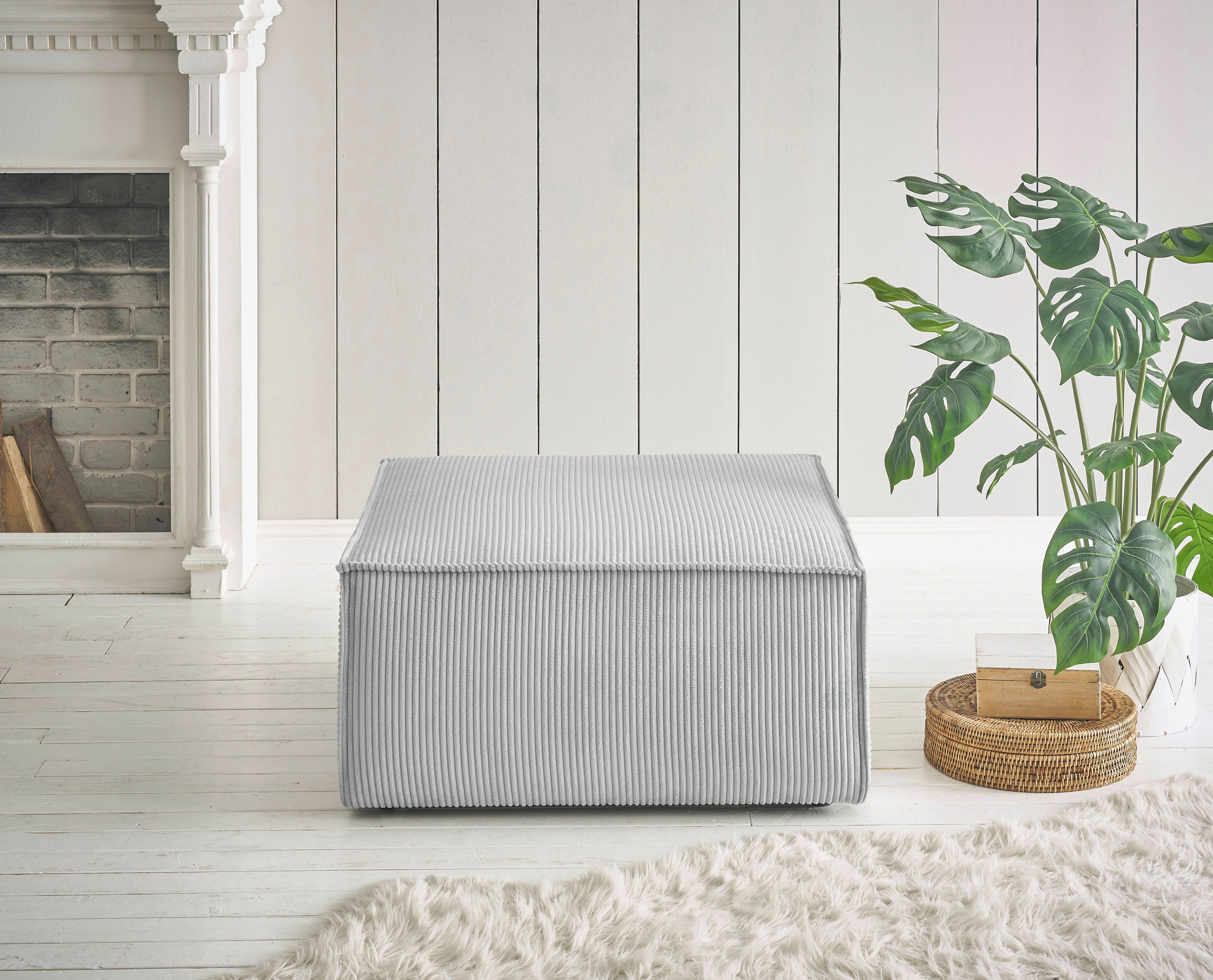 Home affaire Hocker SHERWOOD, Hocker quadratisch, günstig online kaufen