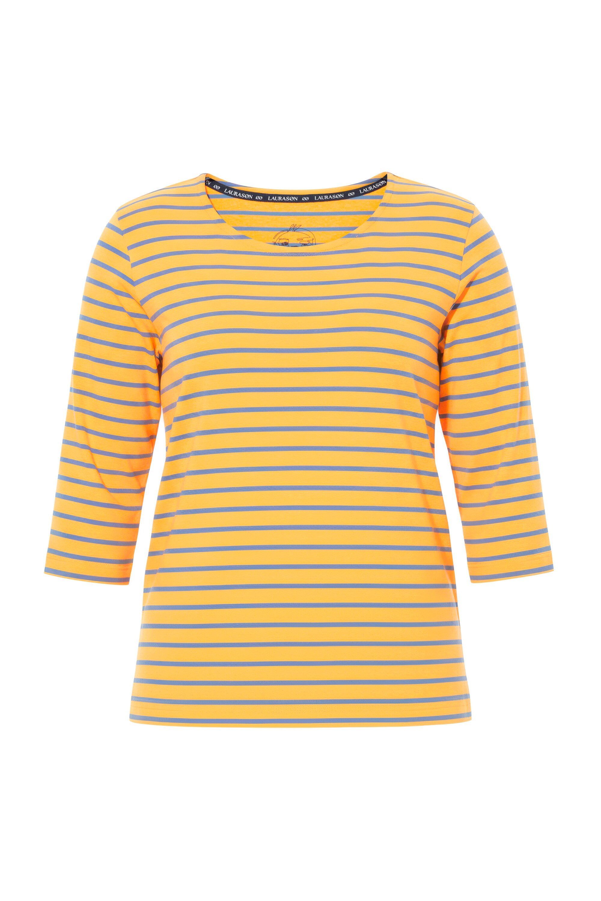 Laurasøn T-Shirt Ringelshirt 3/4 Arm Rundhalsausschnitt günstig online kaufen