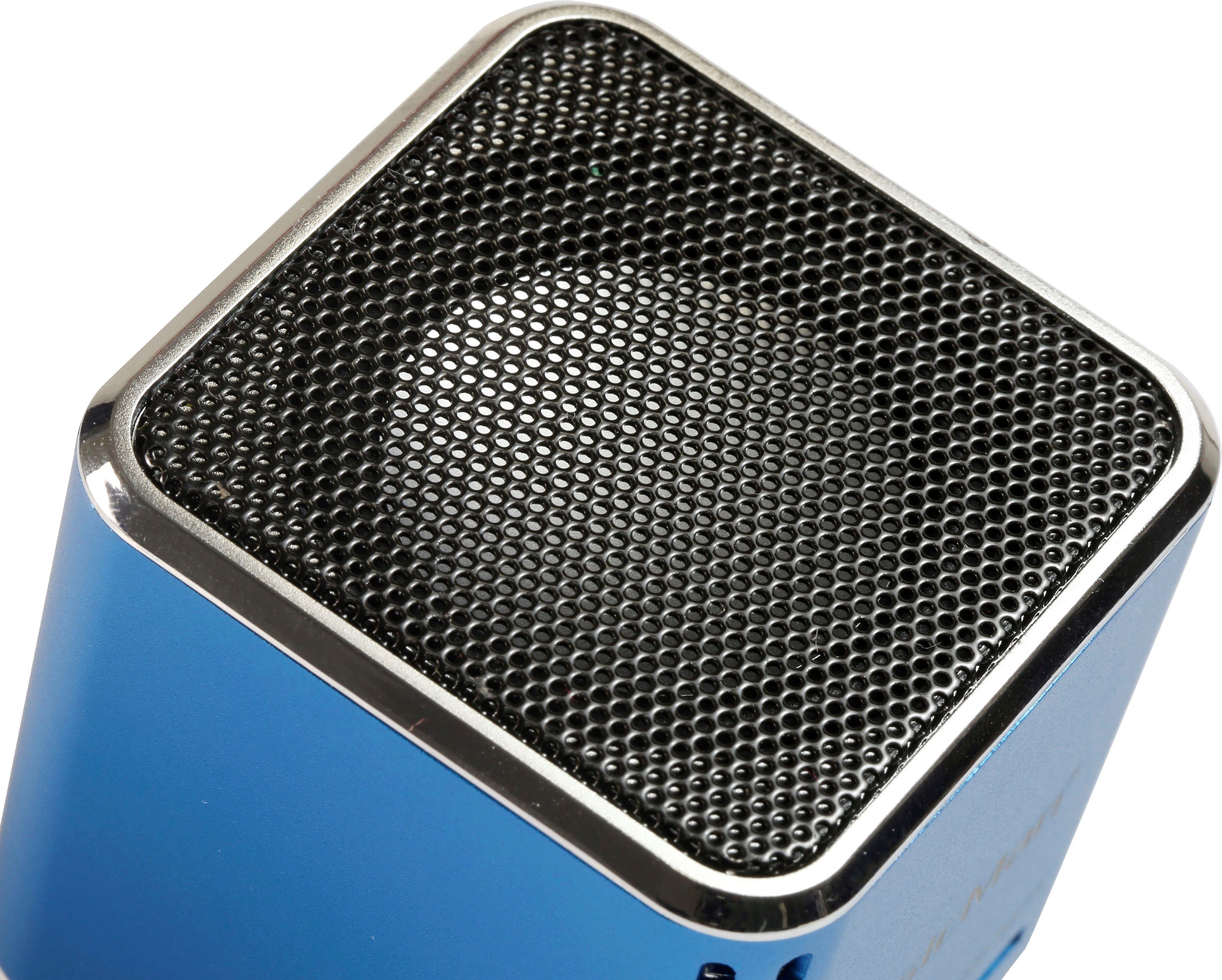 Mini W) MusicMan Soundstation Portable-Lautsprecher (3 Technaxx blau