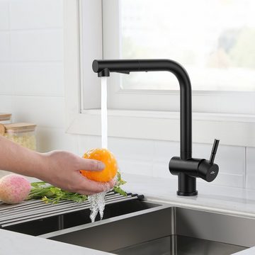 Auralum Küchenarmatur Niederdruck Küchenarmatur Ausziehbar Spültischarmatur Küche Wasserhahn