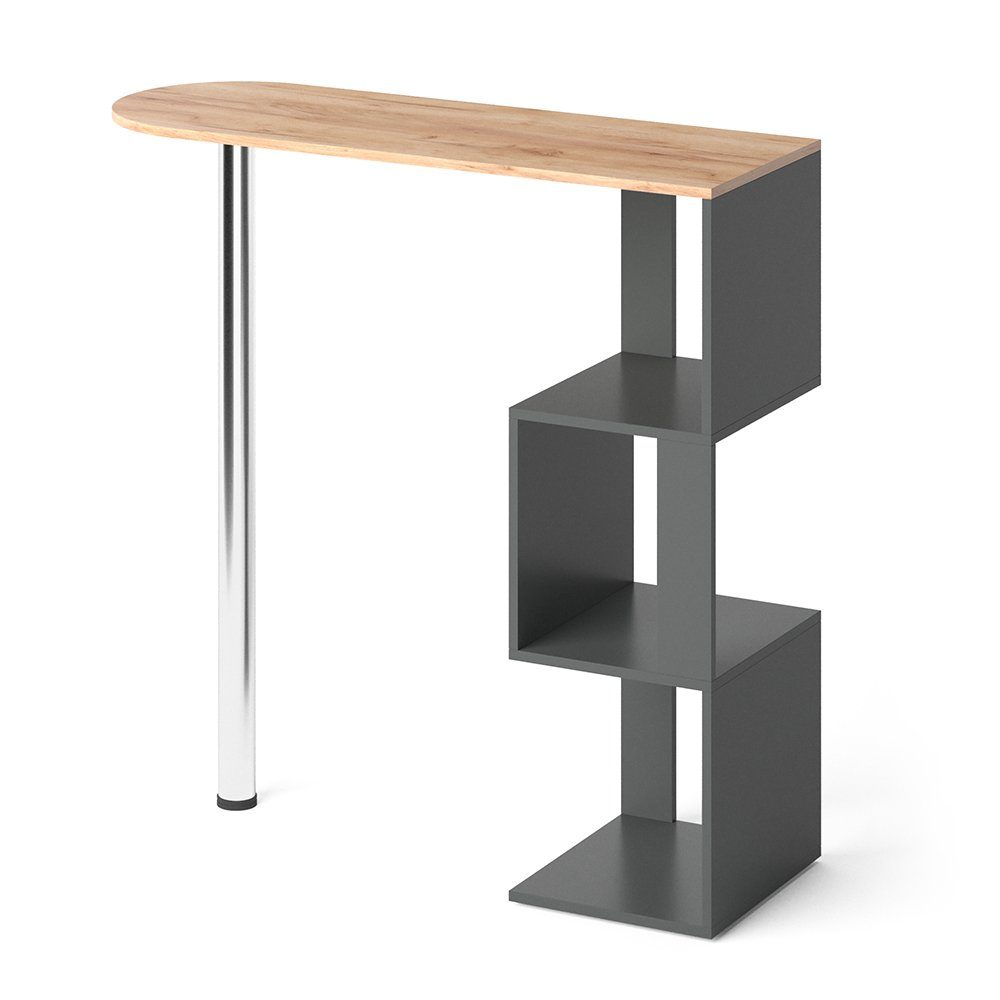 Vicco Bartisch Vincent, Anthrazit/Goldkraft Eiche, 113 günstig online kaufen
