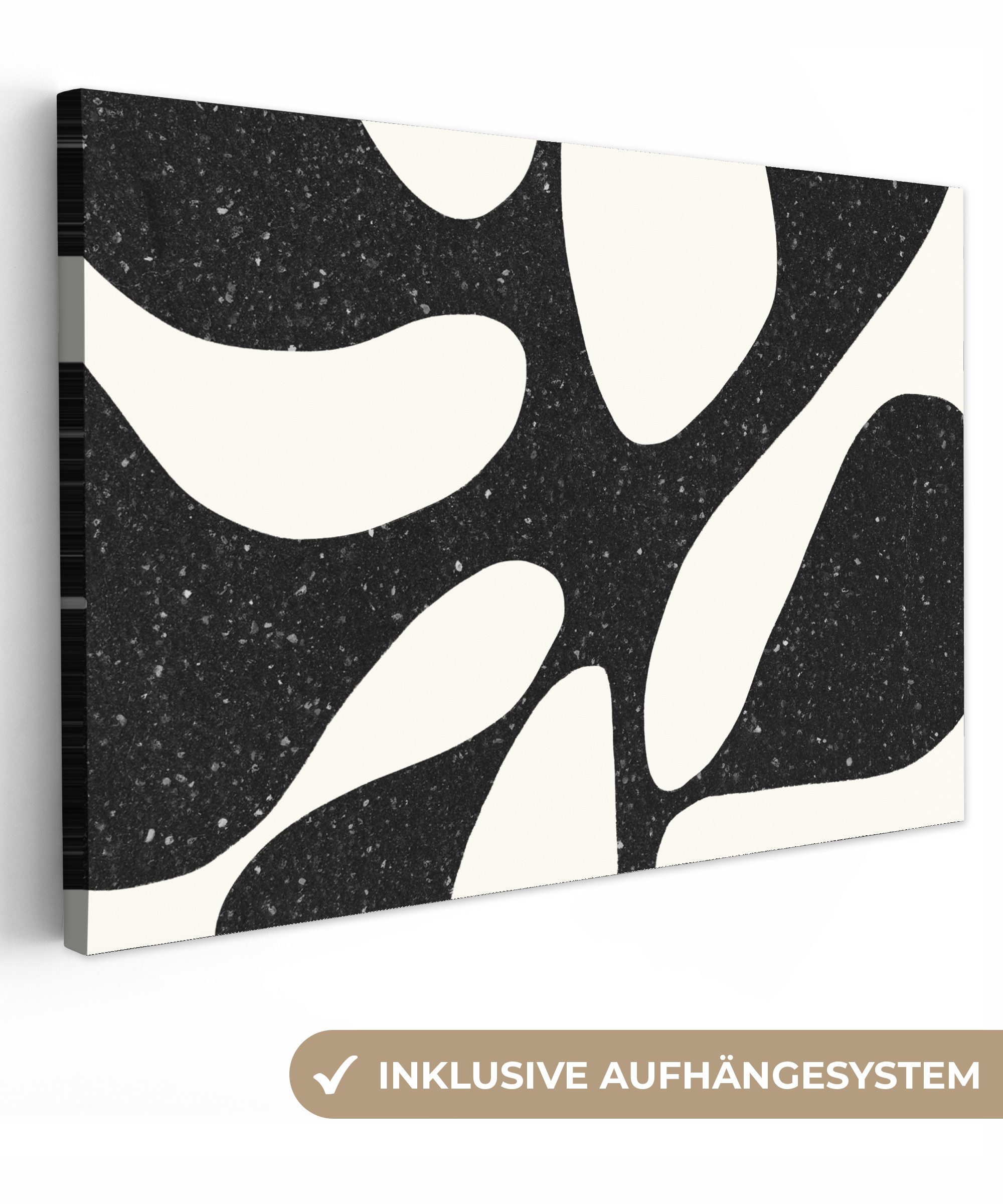 OneMillionCanvasses® Leinwandbild Pflanze - Schwarz - günstig online kaufen