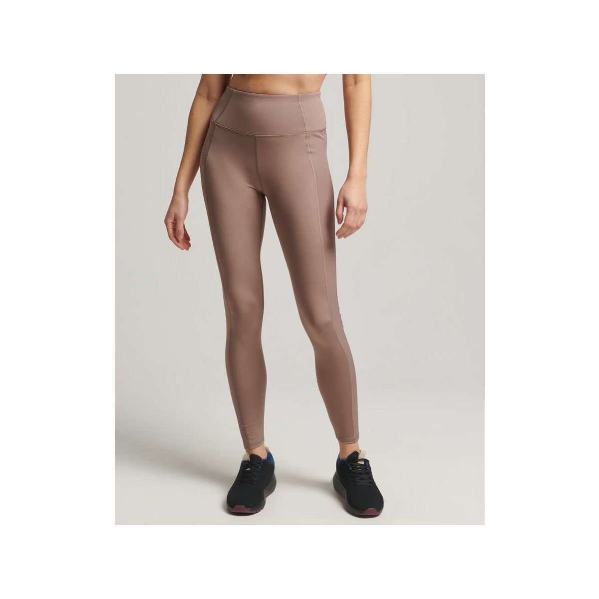 Superdry Stoffhose taupe regular (1-tlg)