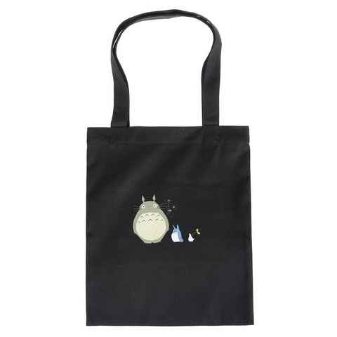 GalaxyCat Umhängetasche Schwarze Tasche für Totoro Fans, Stoffbeutel mit Magnetverschluss, Schwarze Stofftasche mit Totoro