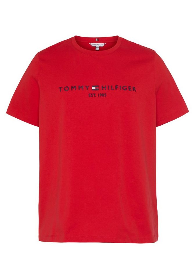 Tommy Hilfiger Curve T-Shirt CRV REGULAR HILFIGER C-NK TEE SS (1-tlg) PLUS  SIZE CURVE,mit Tommy Hilfiger Logo-Stickerei auf der Front