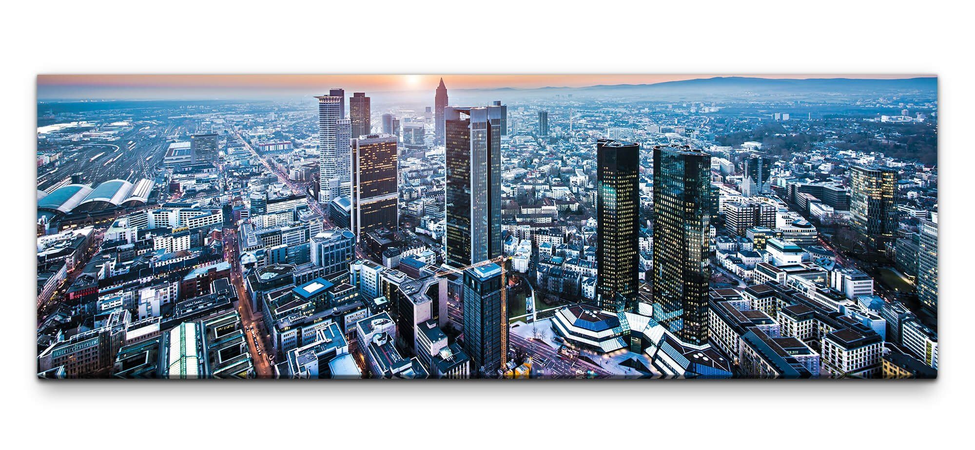 Leinwandbild Bilder XXL Frankfurt Skyline Wandbild auf Leinwand
