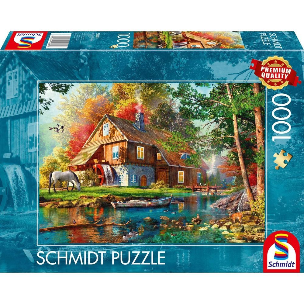 Schmidt Spiele Puzzle Wassermühle im Herbst, 1000 Puzzleteile von Schmidt Spiele