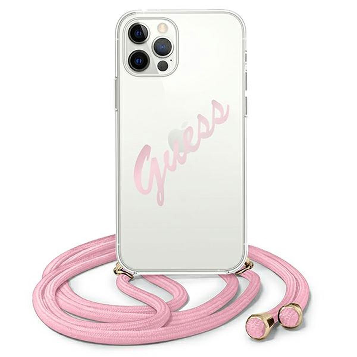 Guess Handyhülle »Guess Vintage Script Apple iPhone 12 / 12 Pro Pink Kette  Crossbody Hard Case Cover Schutzhülle Etui« online kaufen | OTTO
