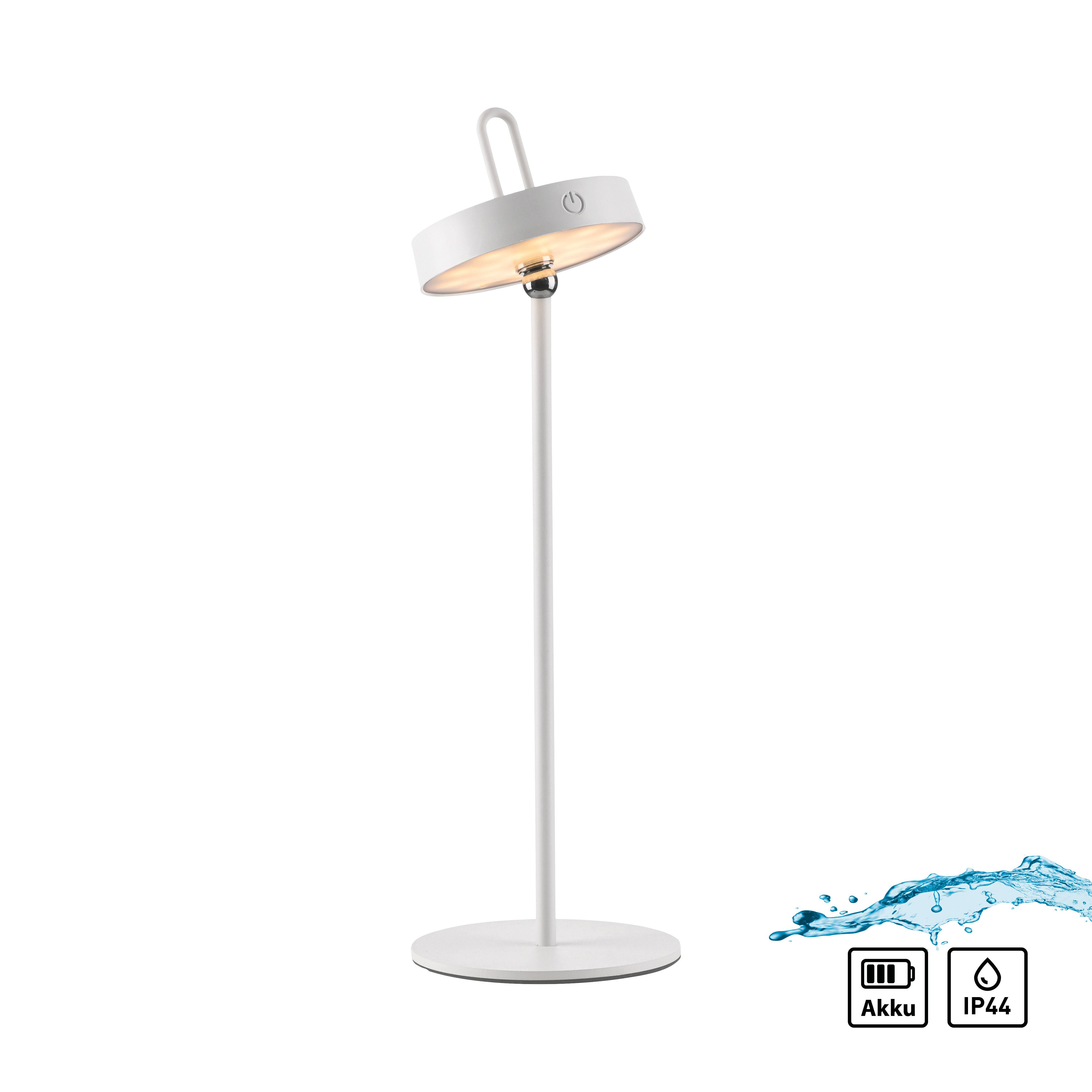 JUST LIGHT Tischleuchte AMAG, Dimmfunktion, LED fest integriert, Warmweiß, Akkuleuchte