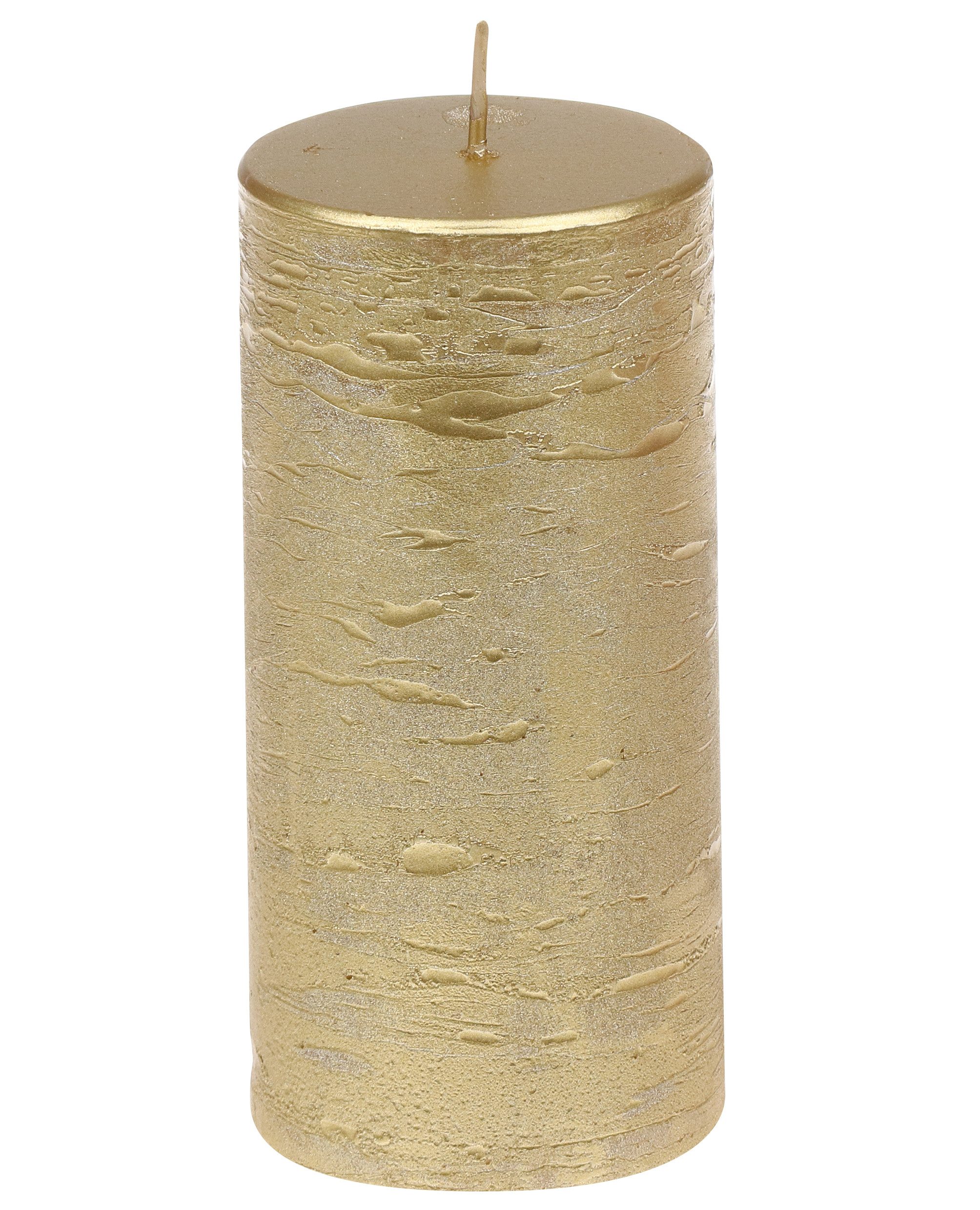 Steinhart Kerzen Rustic-Kerze Stumpenkerze "Rustic-Glanz" Gold günstig online kaufen