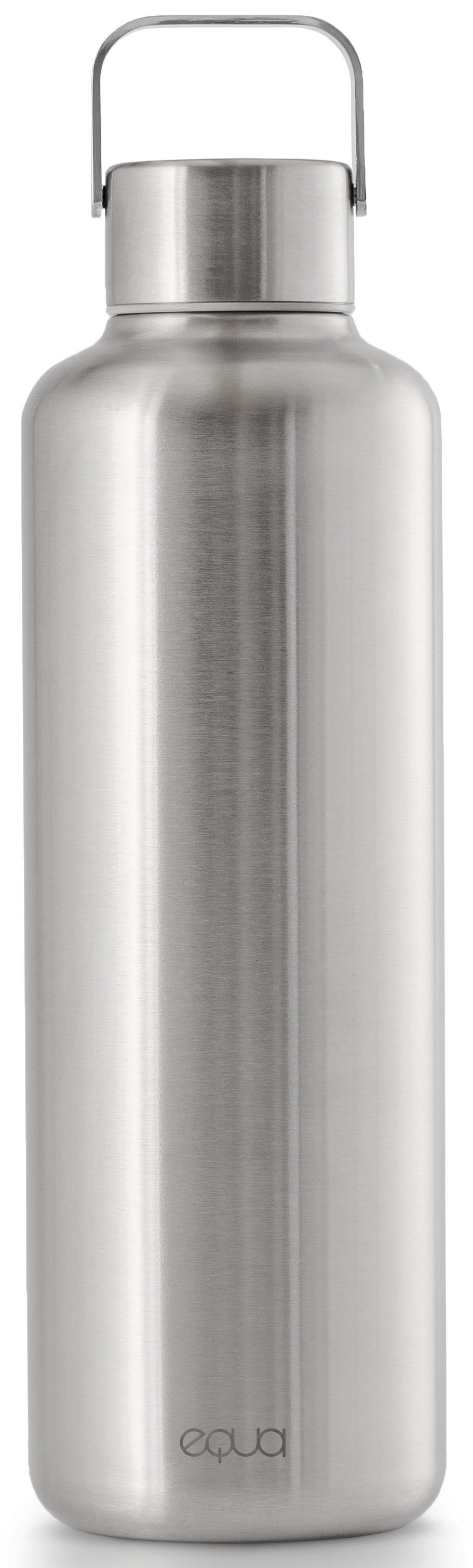 equa Trinkflasche Timeless Off Steel, Trinkflaschen-Leichtgewicht aus Edelstahl, mit Tragegriff