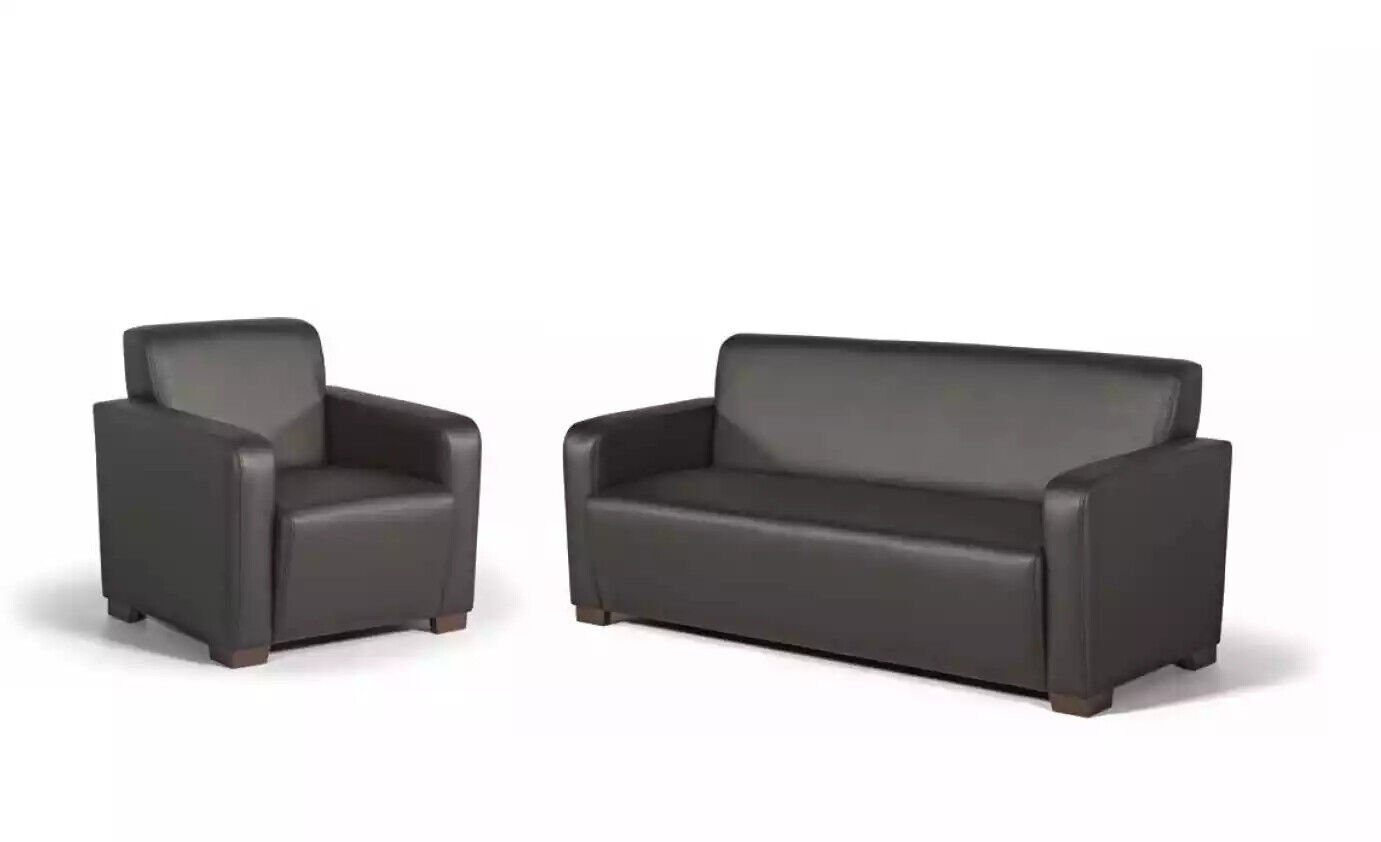 Dreisitzer Sofa JVmoebel Made Sessel Moderne In Arbeitszimmer Sofagarnitur Couche, Europe Schwarze