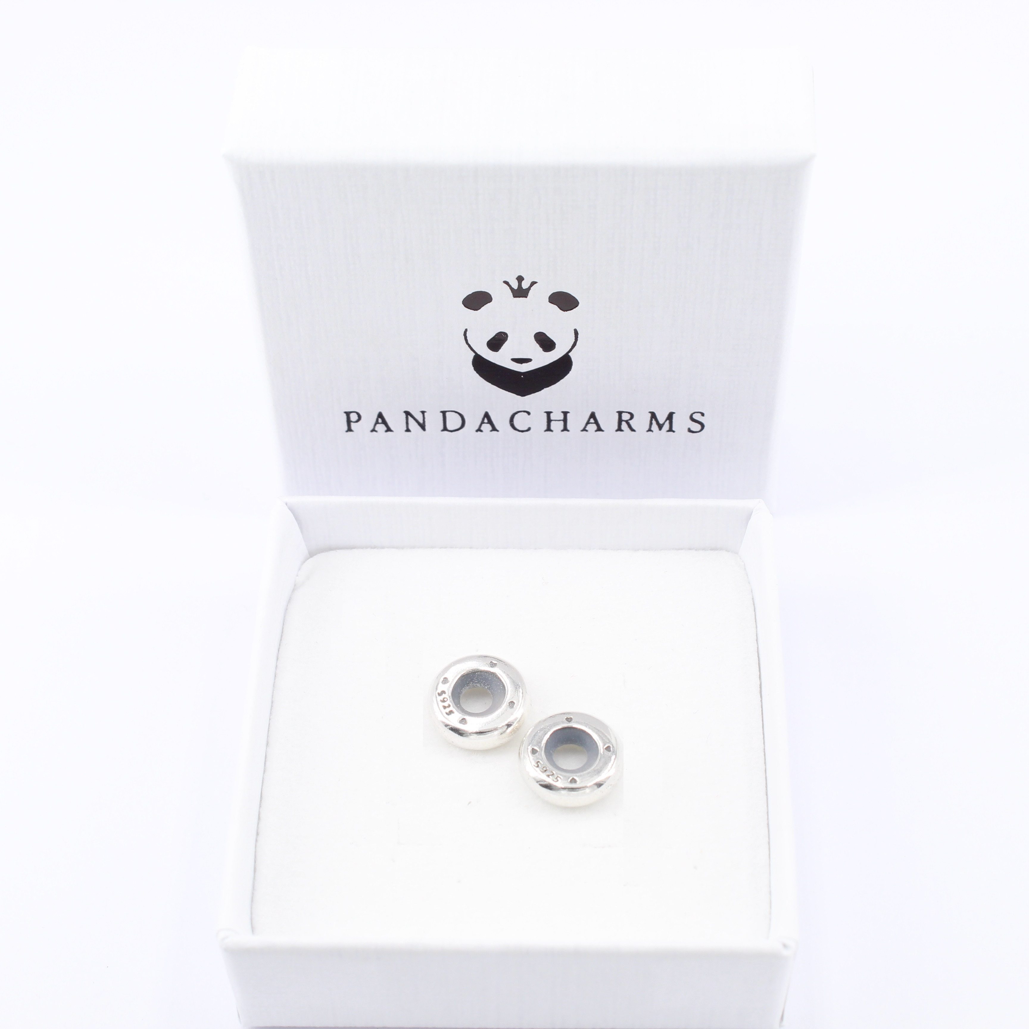PANDACHARMS Bead Große Silber Stopper mit Herzen für Armband, mit Silikonke günstig online kaufen