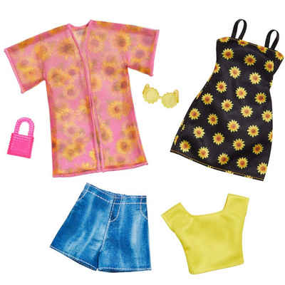 Barbie Puppenkleidung Sunflower 2 Garderoben Set Barbie Mattel Puppen-Kleidung