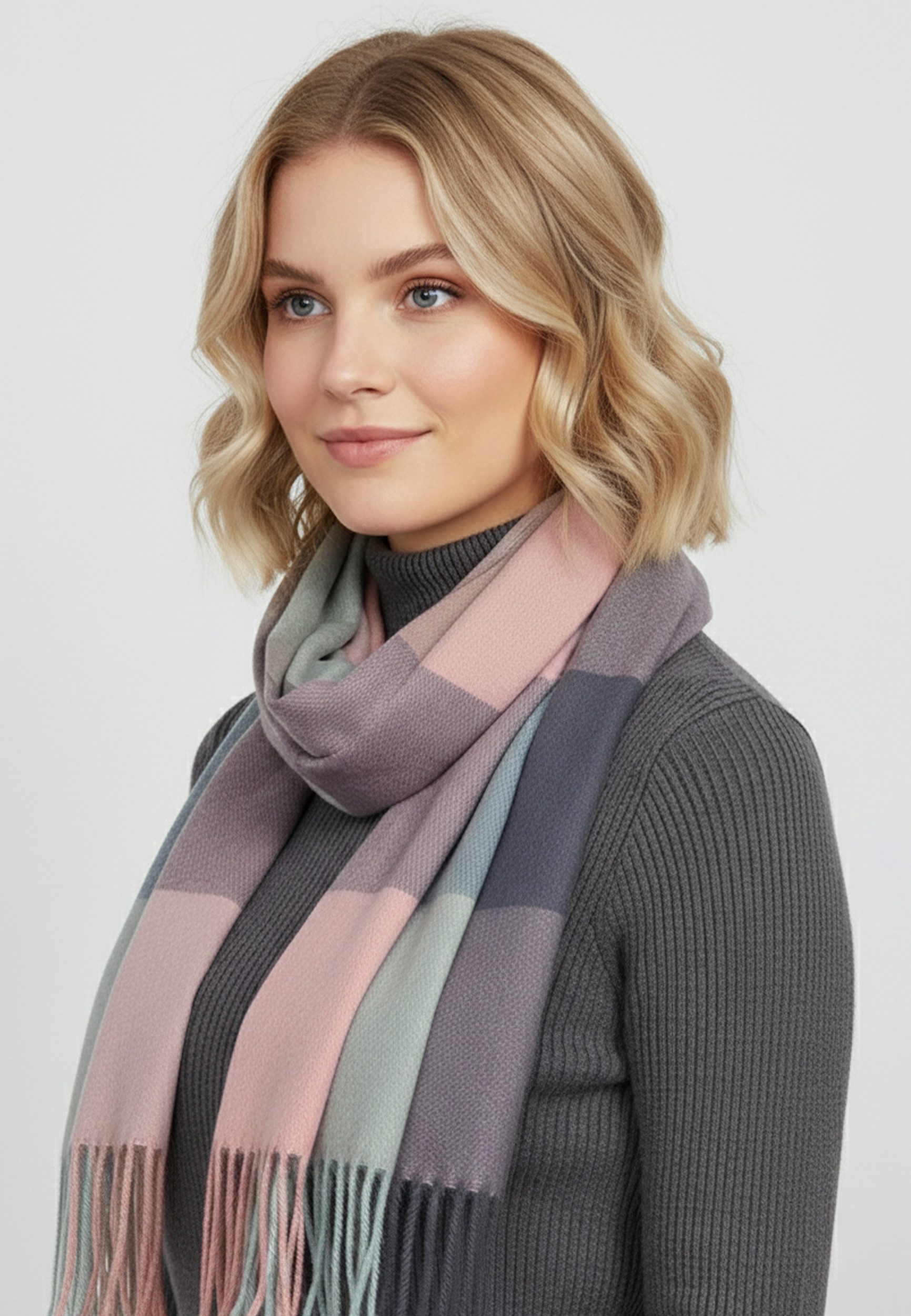 Faera Modeschal Eleganter Schal mit Muster günstig online kaufen