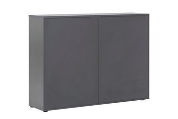 MÖBELPARTNER Aktenschrank Schiebetürenschrank Hippo, Large, HxBxT 120x160x40 cm, Eiche