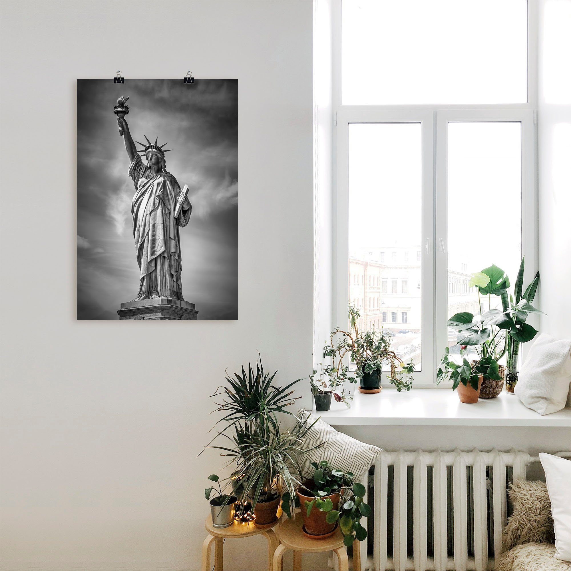 (1 Wandbild Leinwandbild, Artland York oder als Freiheitsstatue Größen II, New von St), Wandaufkleber versch. in Poster Amerika Alubild, City Bilder