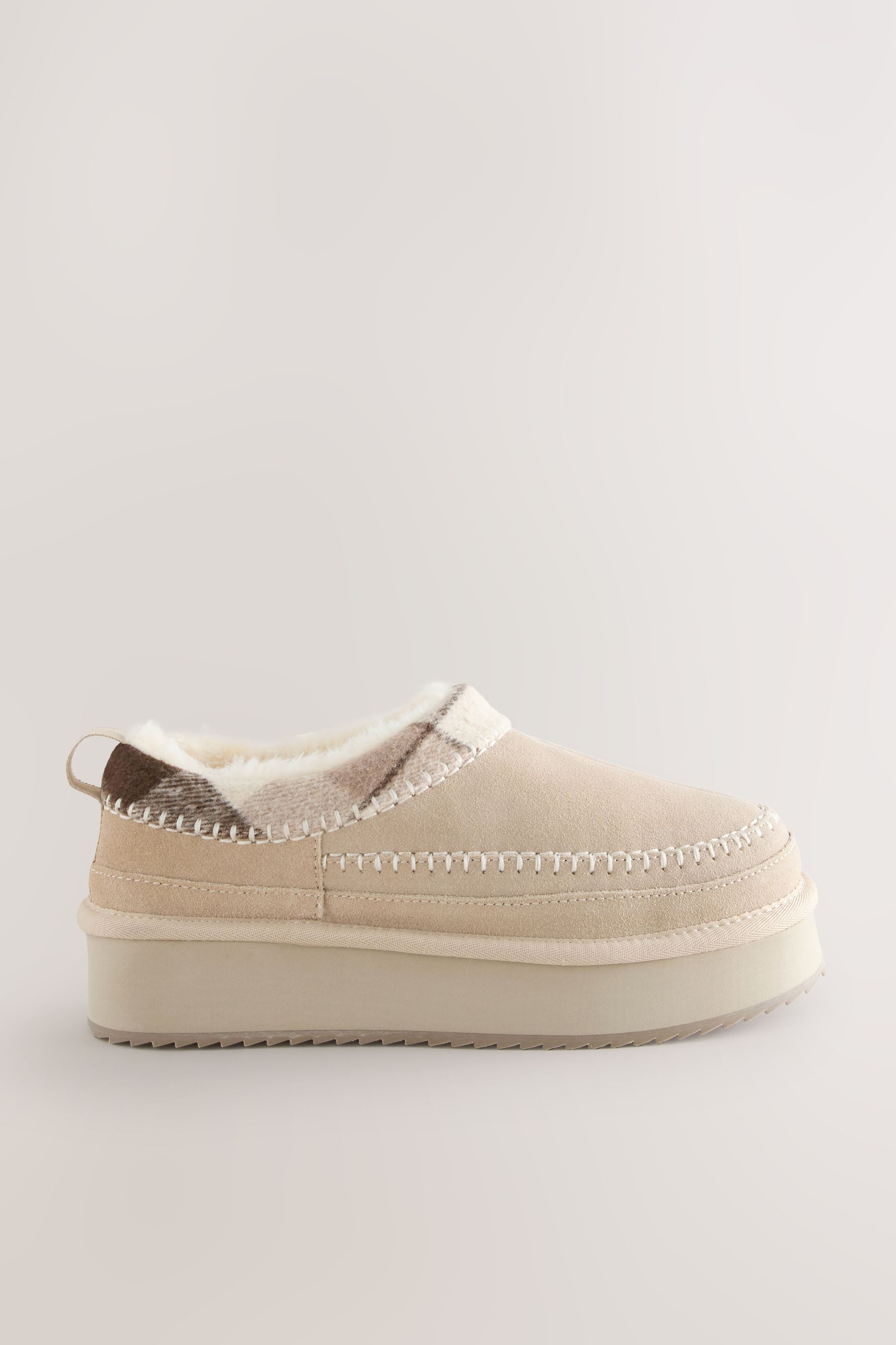 Next Forever Comfort® Plateau-Lederschuhe, Fellfutter Mules (1-tlg)