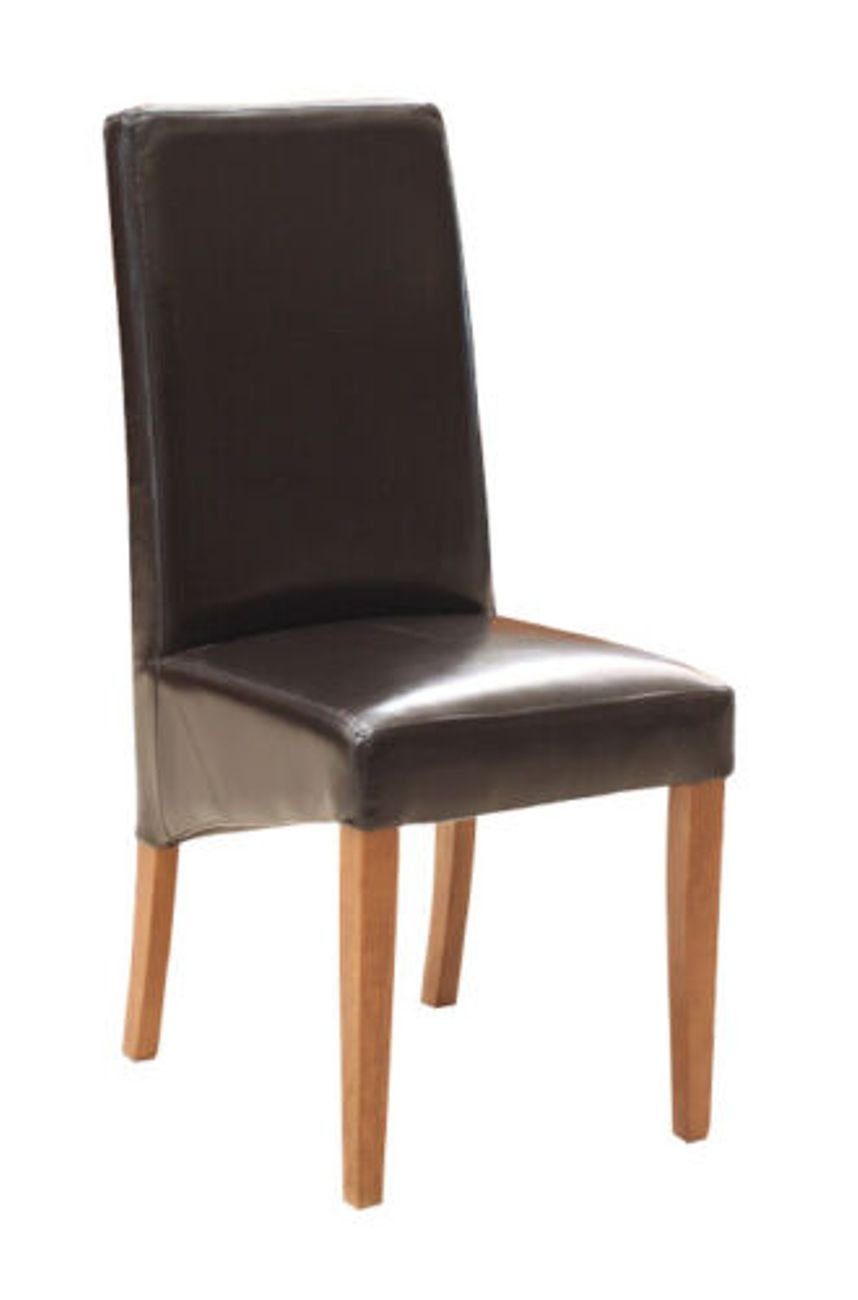 JVmoebel Esszimmerstuhl, Design Stuhl Neu 100% 4x Set Leder Gruppe Stühle Sessel Esszimmer
