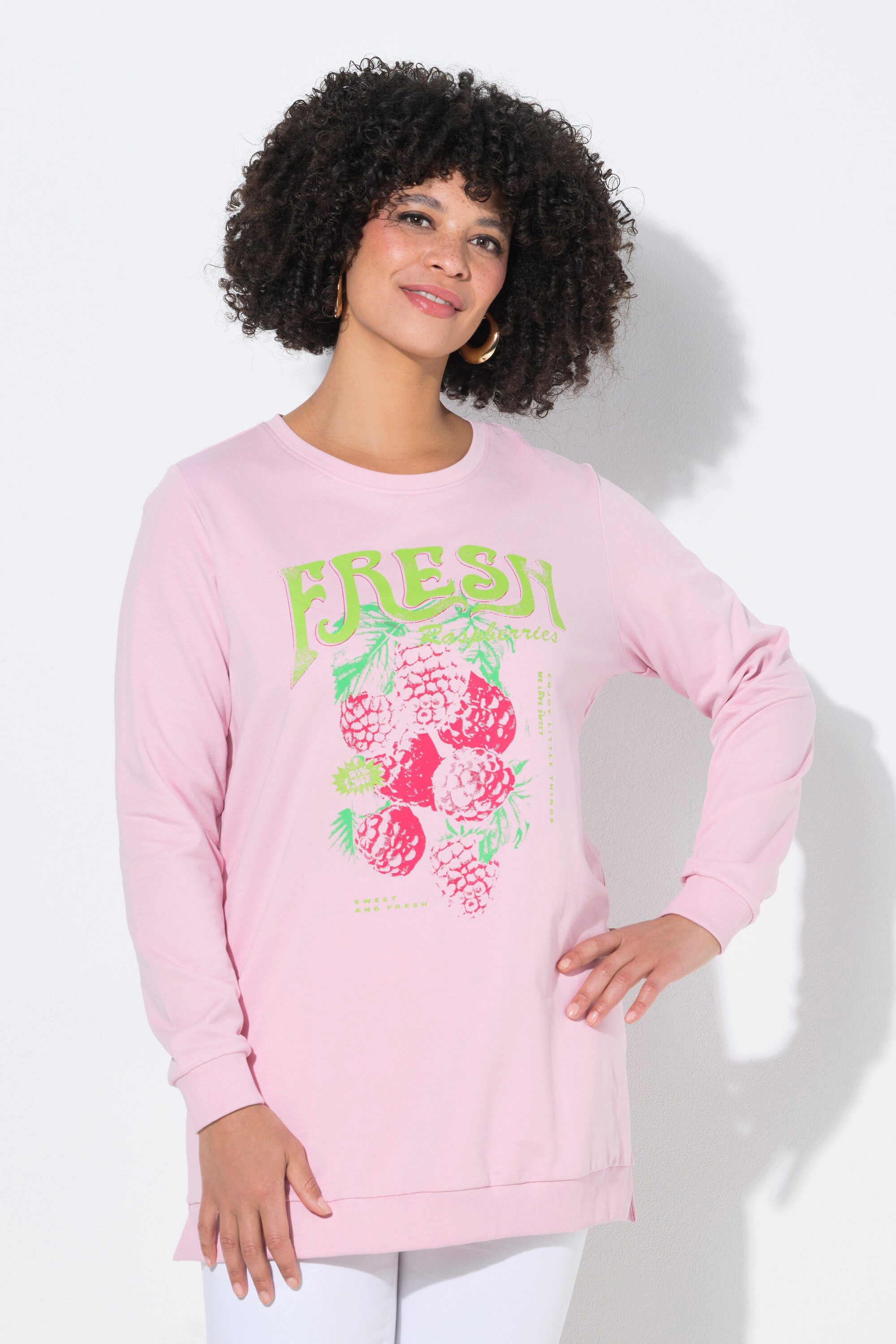 Angel of Style Sweatshirt Sweatshirt bequeme Passform Himbeeren-Motiv