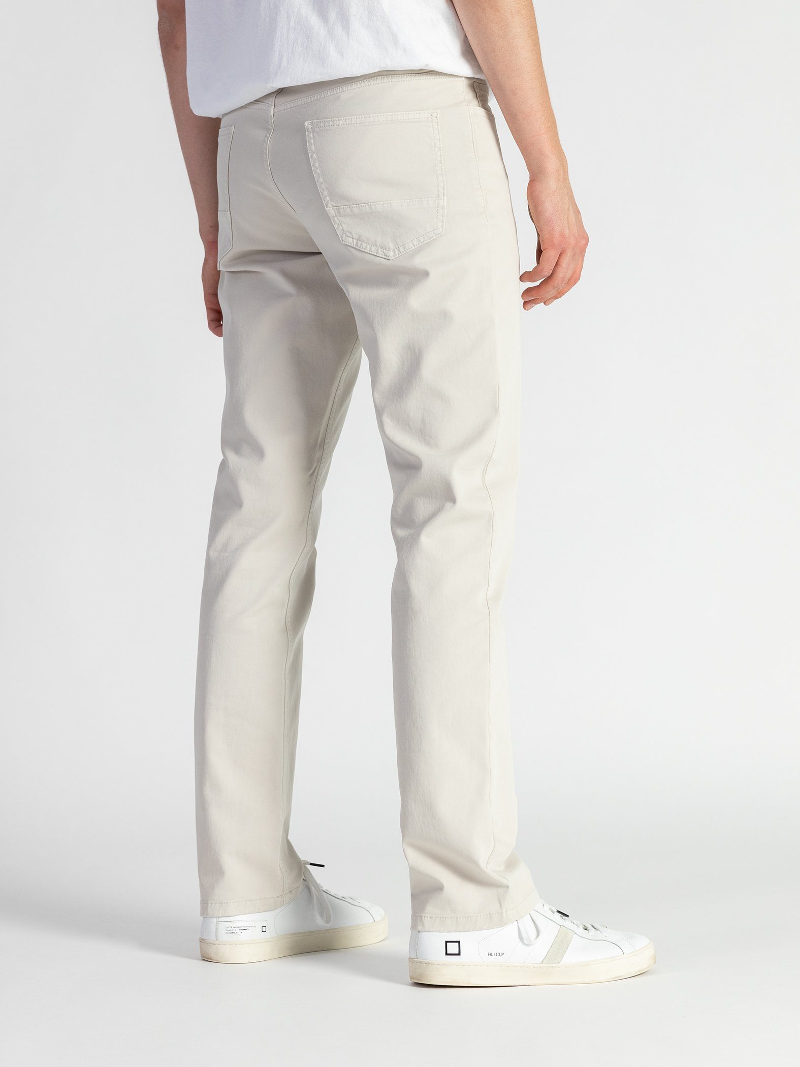 TwoMates Bund, GOTS-zertifiziert Hellbeige mit 5-Pocket elastischem Farbauswahl, Stoffhose