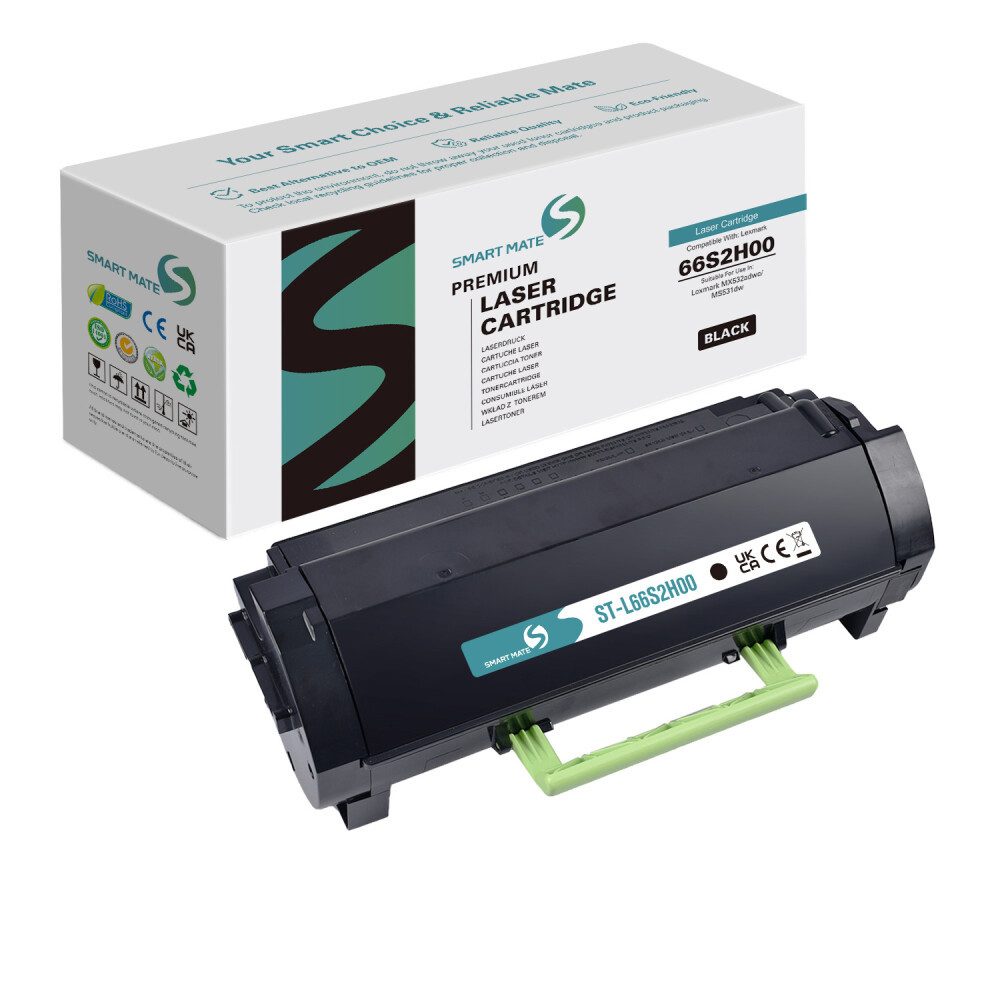 SmartMate Tonerpatrone SmartMate wiederaufbereitete toner Lexmark 66S2X00, (1-St)