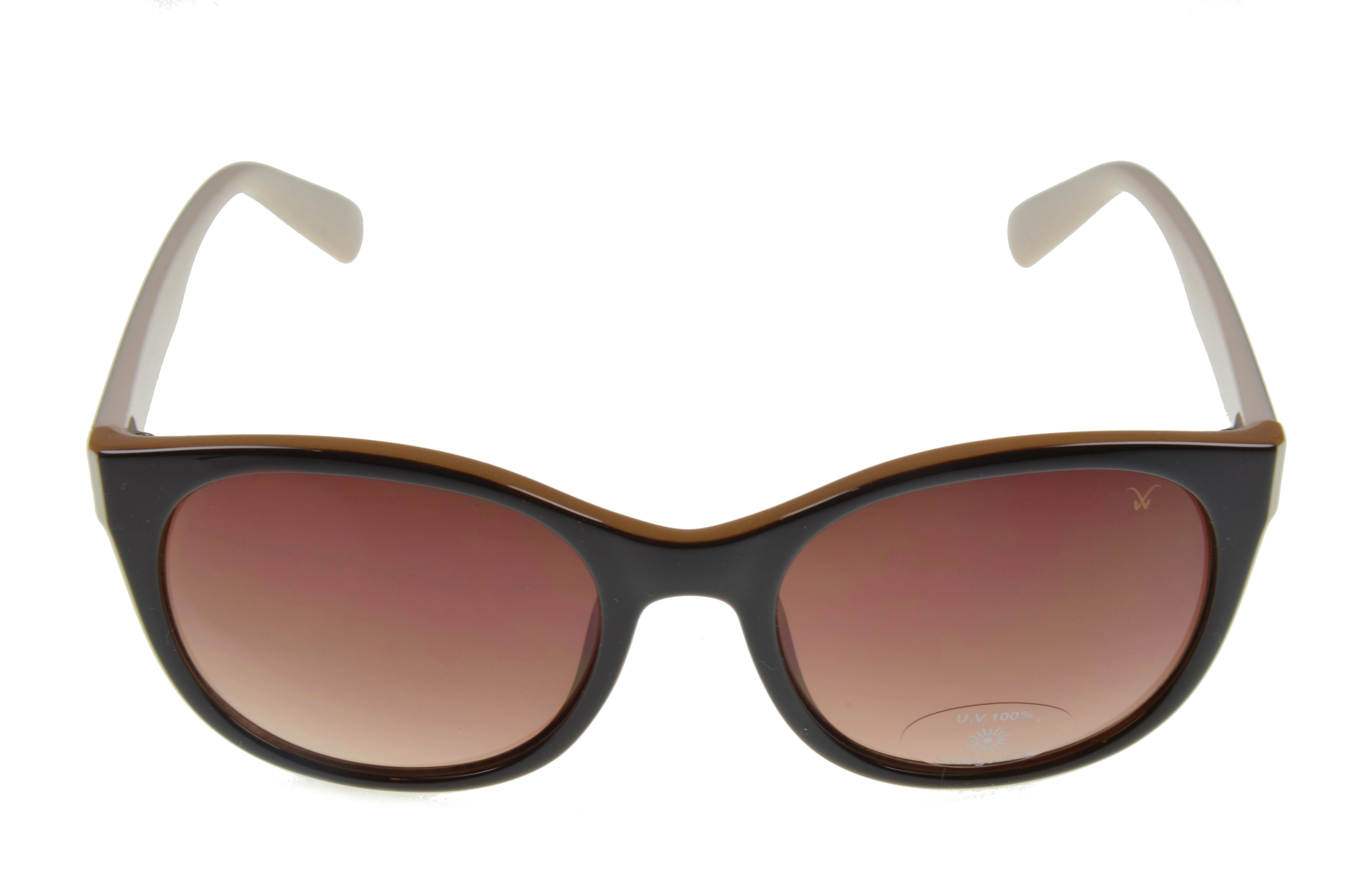 Gamswild Sonnenbrille UV400 GAMSSTYLE Modebrille Cat-Eye Damen Herren Unisex Modell WM7027 in lila, schwarz - beige, schwarz - lila