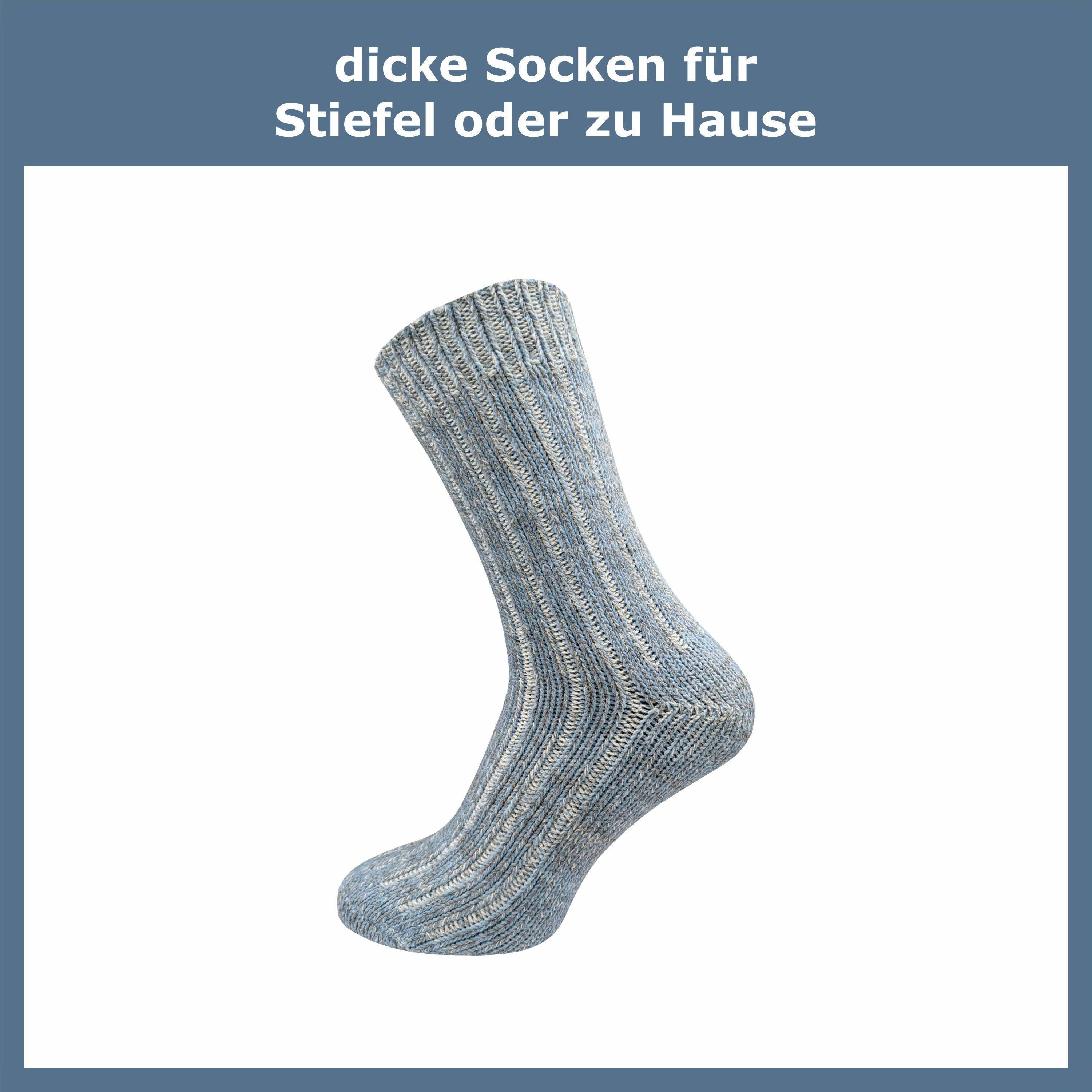 grau Thermosocke rosa dank für geeignet als Dicke Norwegersocken - Füße für Wintersocken & warme - (2 & Damen GAWILO auch Paar) Wolle - Extra weich warm Wollsocken