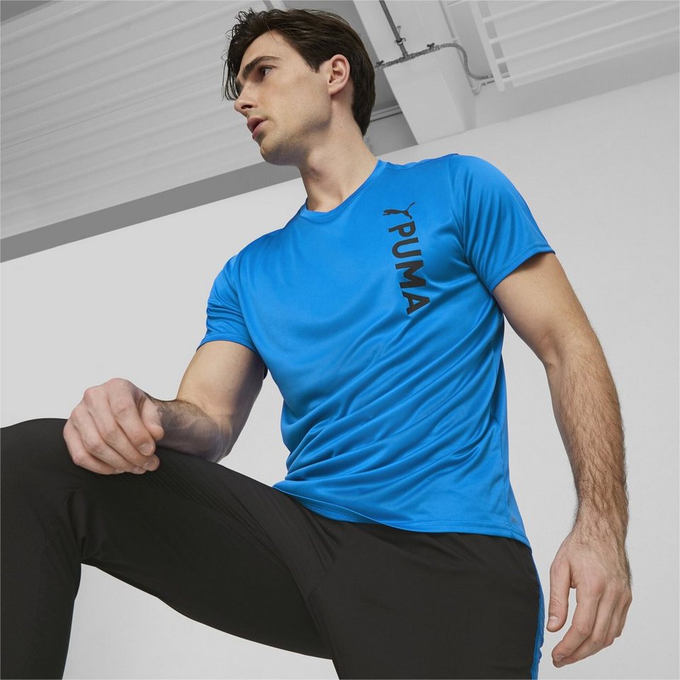 PUMA Trainingsshirt PUMA FIT Trainings-T-Shirt Herren, PUMA Logo links auf  der Brust