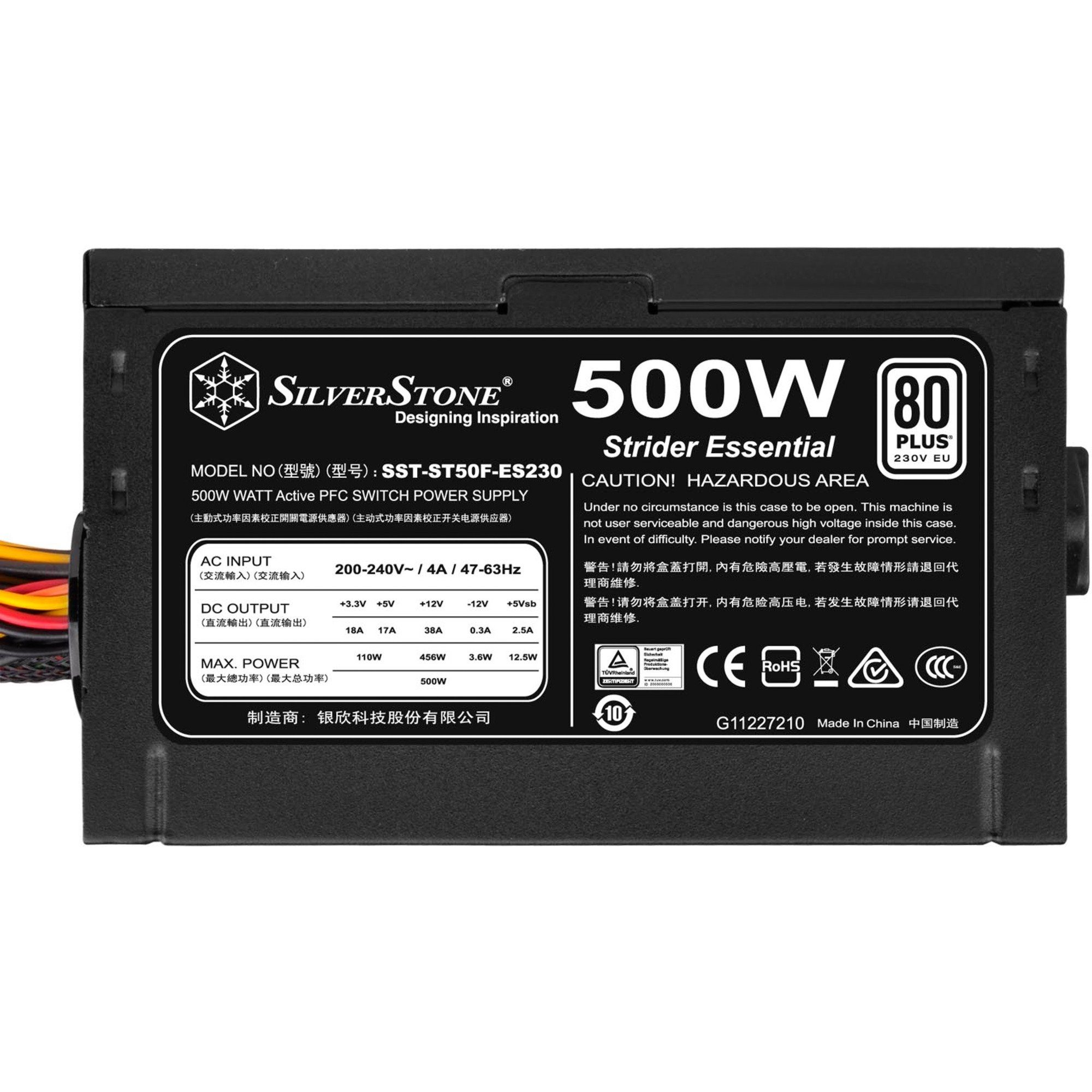 Silverstone SilverStone SST-ST50F-ES230 v2.0 500W, PC-Netzteil PC-Netzteil (80 PLUS 230V EU)