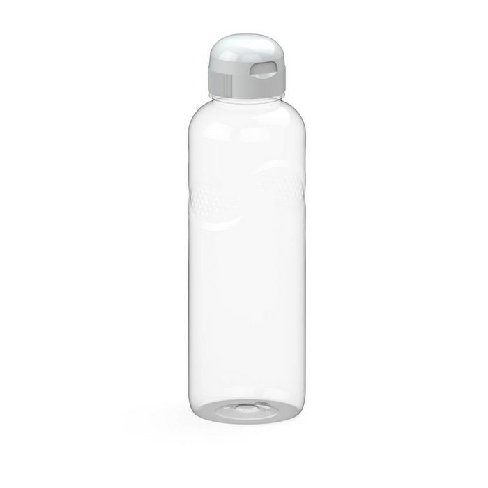 elasto Thermoflasche Trinkflasche Carve "Sports" Wasserflasche aus robustem Tritan für Kindergaren Schule und Freizeit 1 0l transparentTransparent