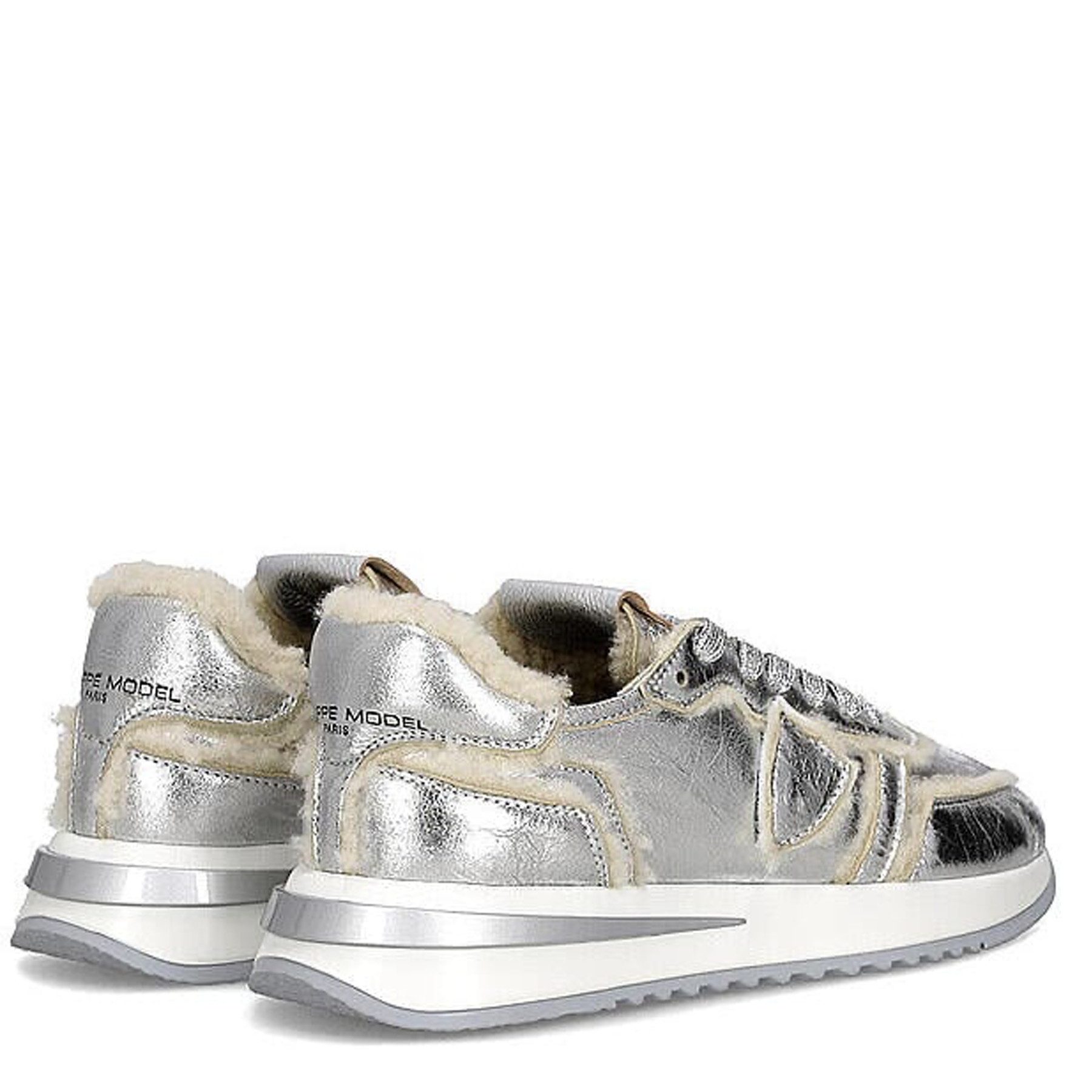 PHILIPPE MODEL PHILIPPE MODEL Sneaker TROPEZ 2.1 LOW aus Leder - Silber Sneaker